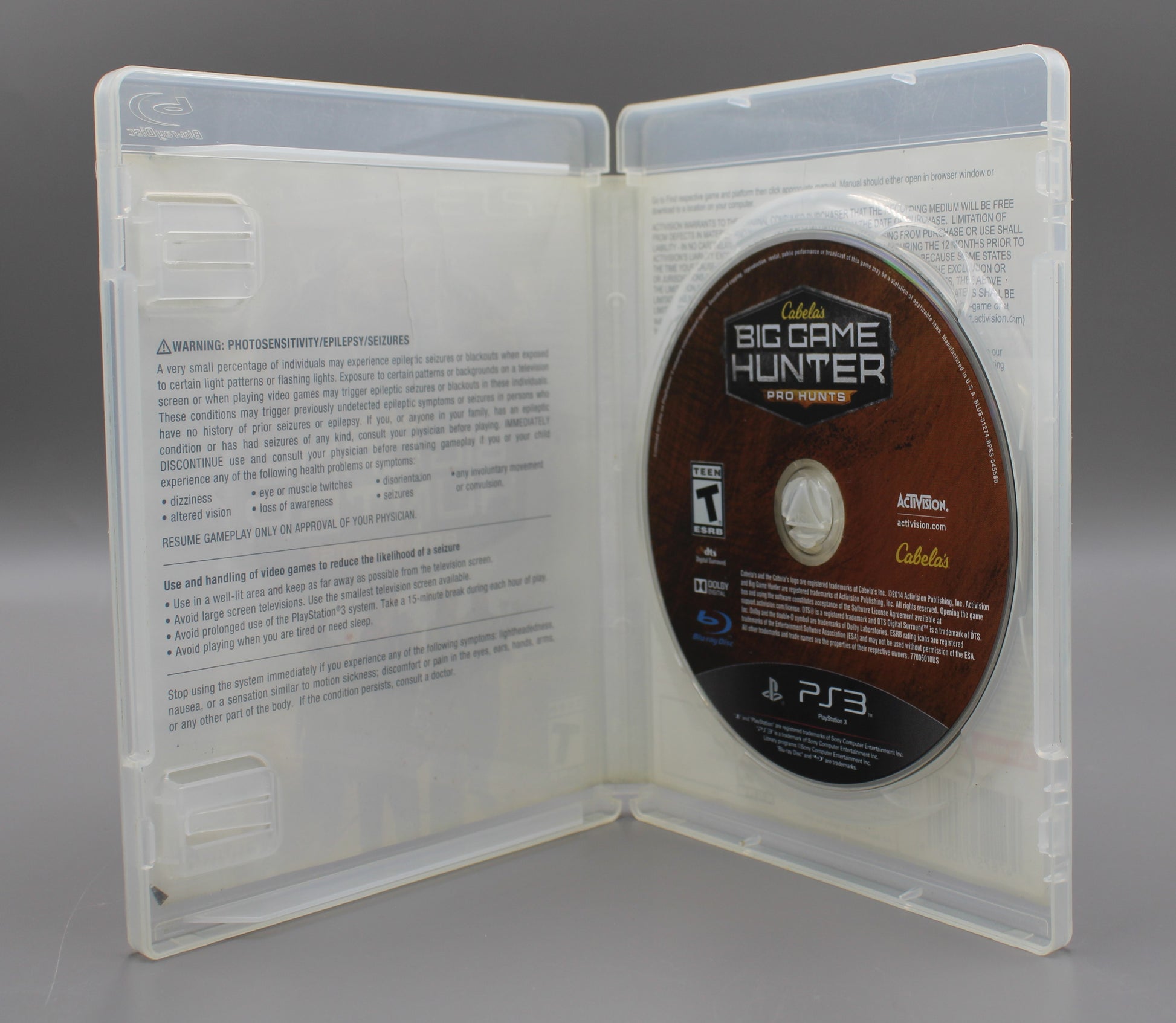 Cabela's Big Game Hunter: Pro Hunts (Sony PlayStation 3, PS3) No Manual