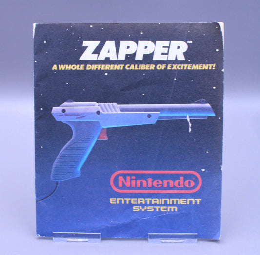 Grey/Gray Nintendo NES Zapper Gun Manual Insert