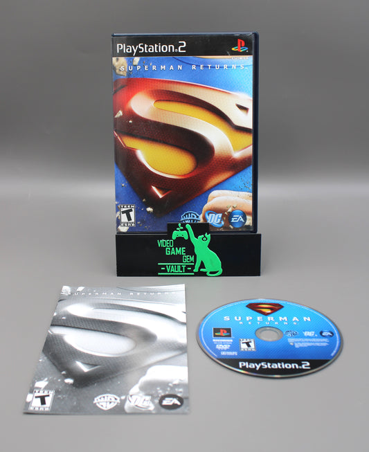 Superman Returns (Sony PlayStation 2, PS2, 2006) Complete CIB, Black Label, Marvel