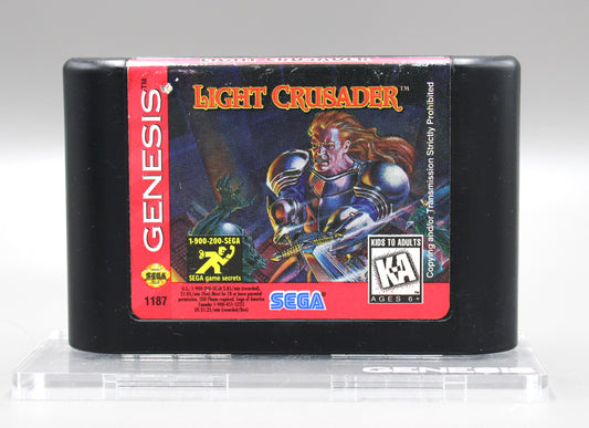 Light Crusader (Sega Genesis, 1995) Game Cartridge [New Save Battery]