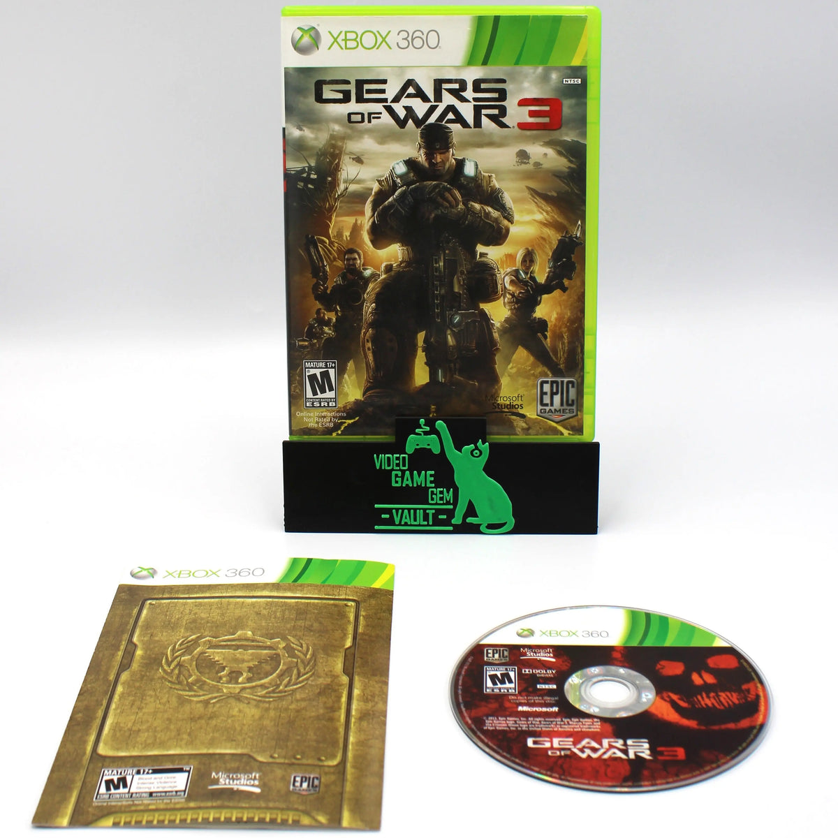 360 gears Gears of War 3 (Microsoft Xbox 360, 2011) W/Manual [No Stickers]