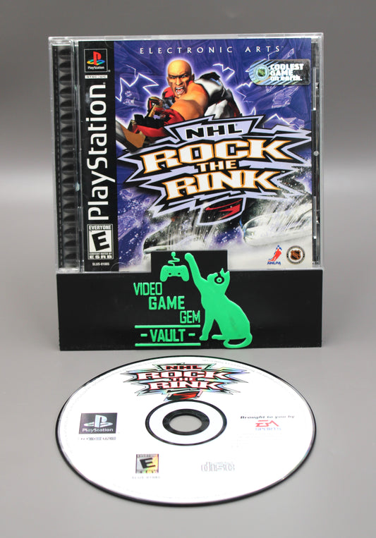 NHL Rock the Rink (Sony PlayStation, PS1, 2000) Black Label, Complete CIB - EA Sports