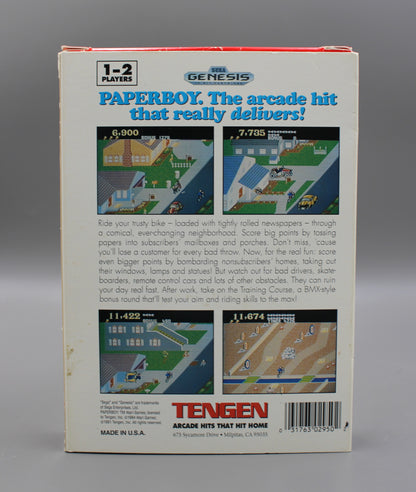 Paperboy (Sega Genesis, 1991) CIB, Complete W/Manual [Cardboard Box]