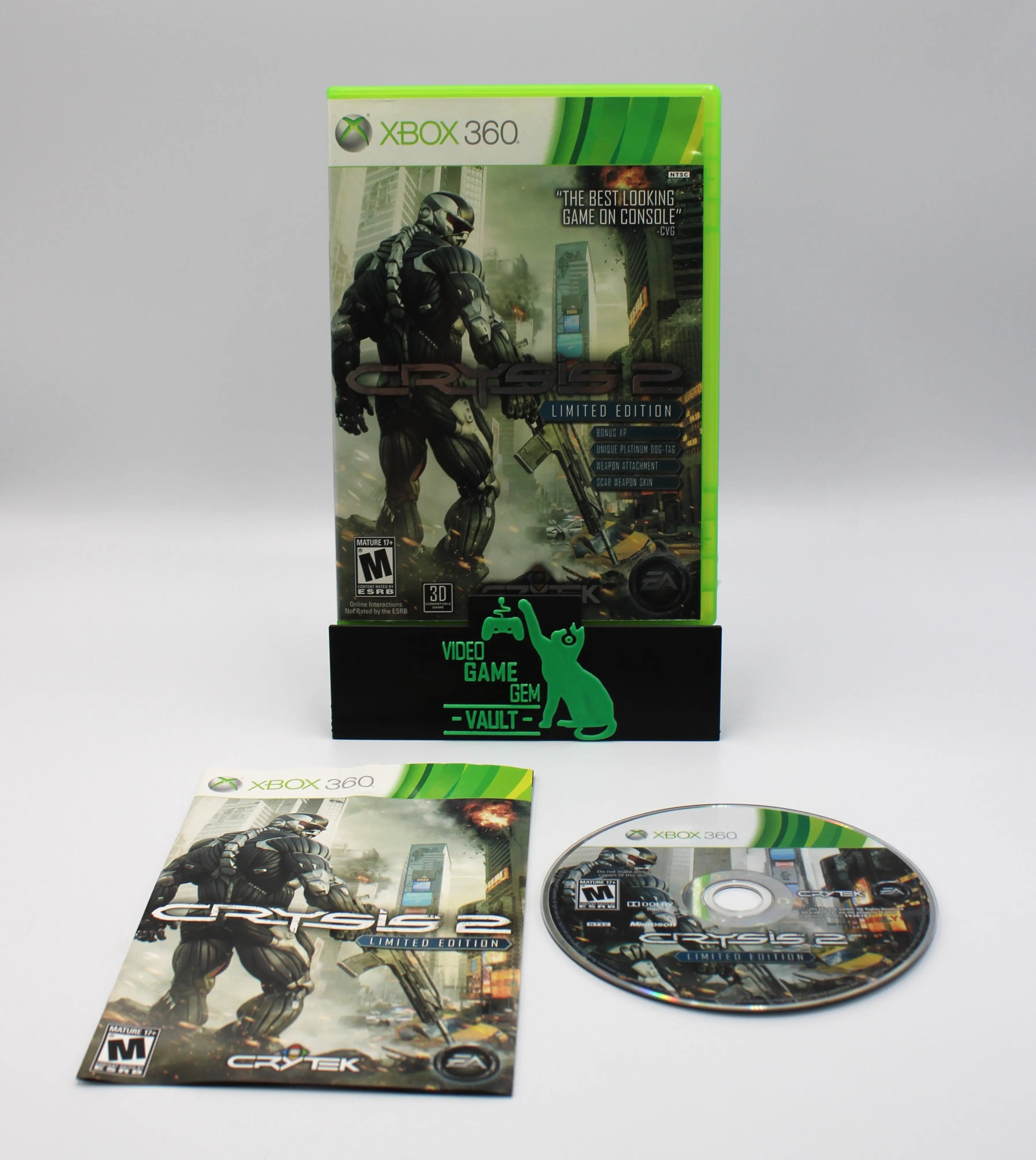 Crysis 2: Limited Edition (Microsoft Xbox 360, 2011) CIB + Manual