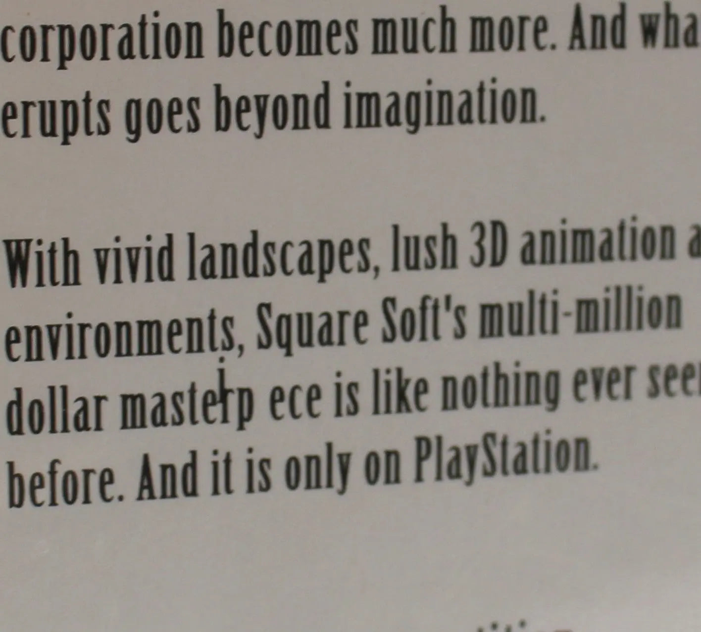 What and Also Where is the Final Fantasy VII Misprint Typo Error for the Sony PS1 Game Short Video?