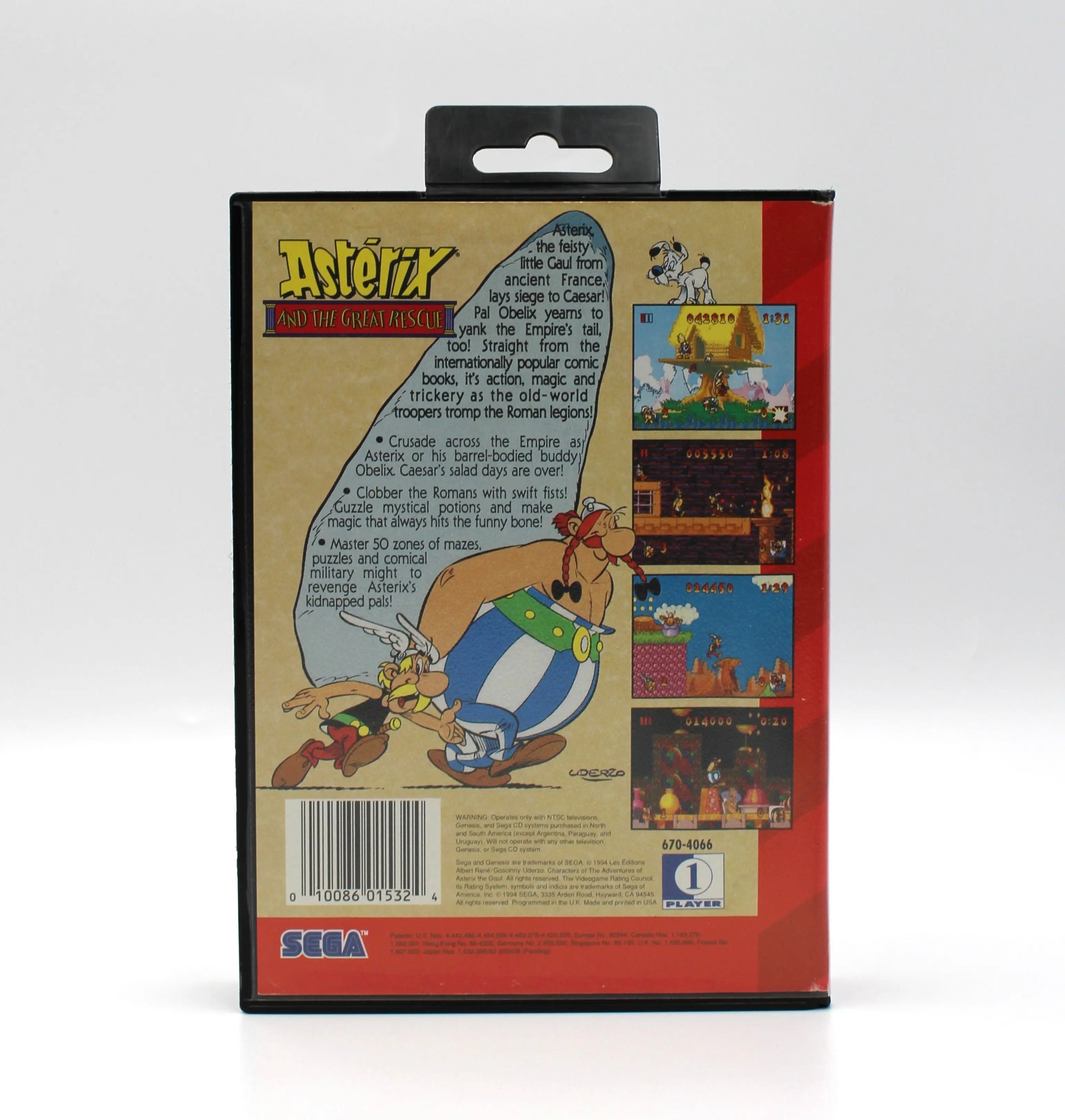Asterix and the Great Rescue (Sega Genesis, 1994) CIB + Manual! [Hangtab]
