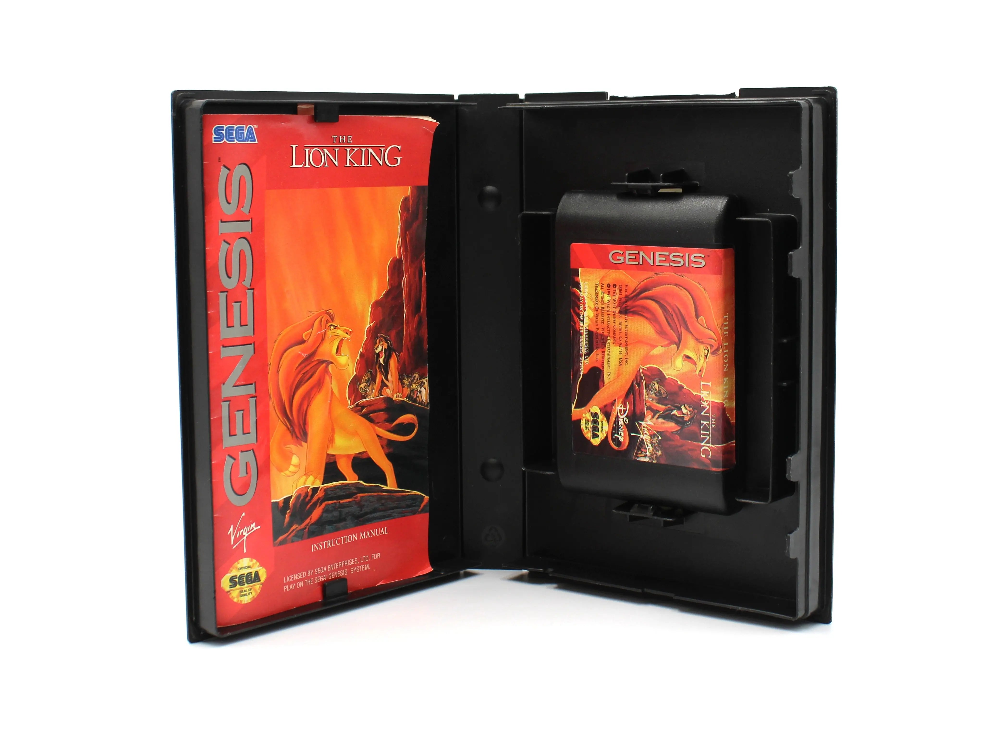 Shop for an authentic copy online of The Lion King CIB with manual for Sega Genesis. See picture of game cartridge, manual, case.