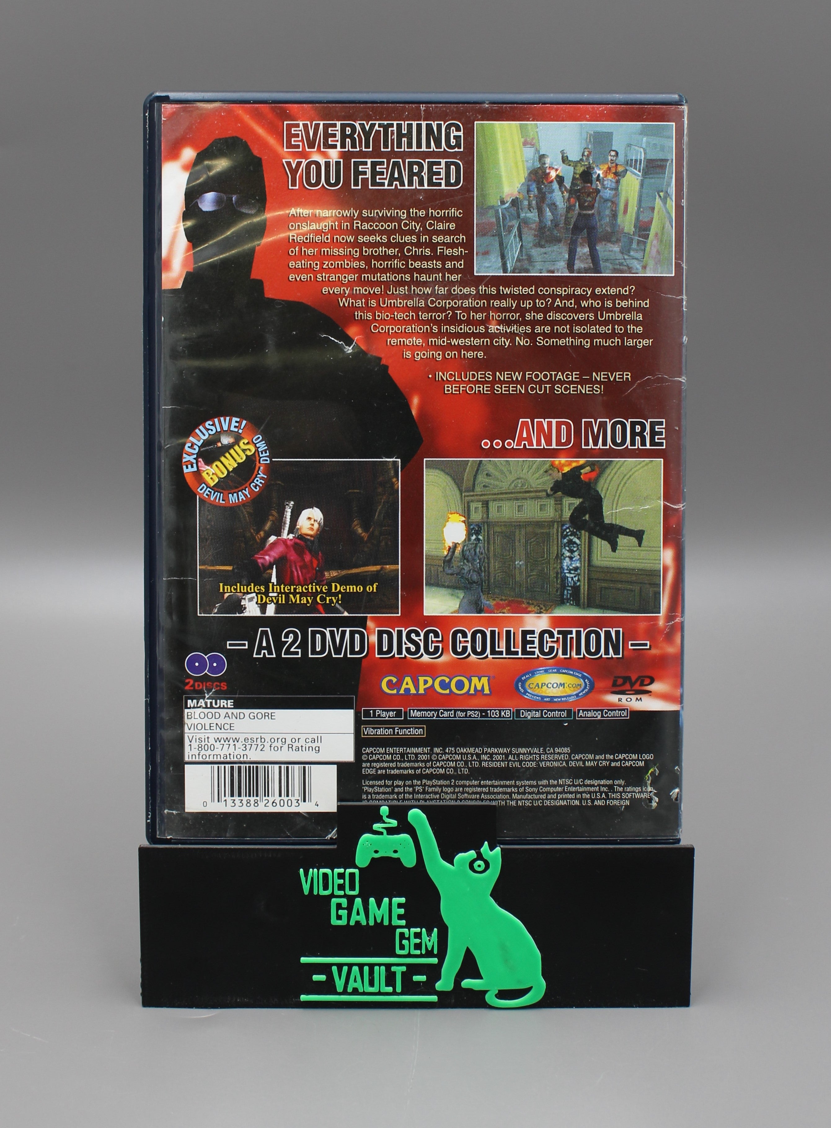 Resident Evil Code: Veronica X 5th Anniversary (Sony PlayStation 2, PS2,  2001) Tested! No Demo Disc