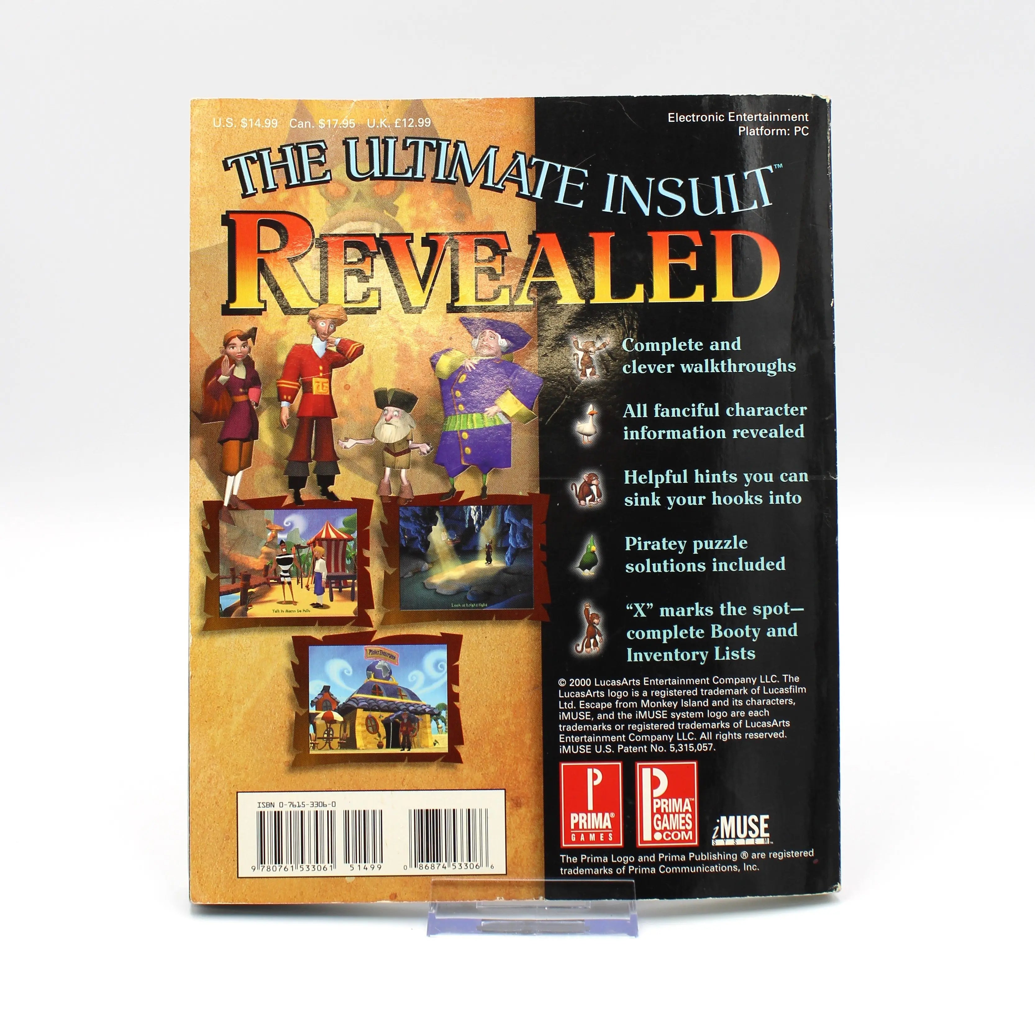 Escape From Monkey Island: Prima's Official Strategy Guide (PC, 2000) LucasArts: Prima's Official Strategy Guide 