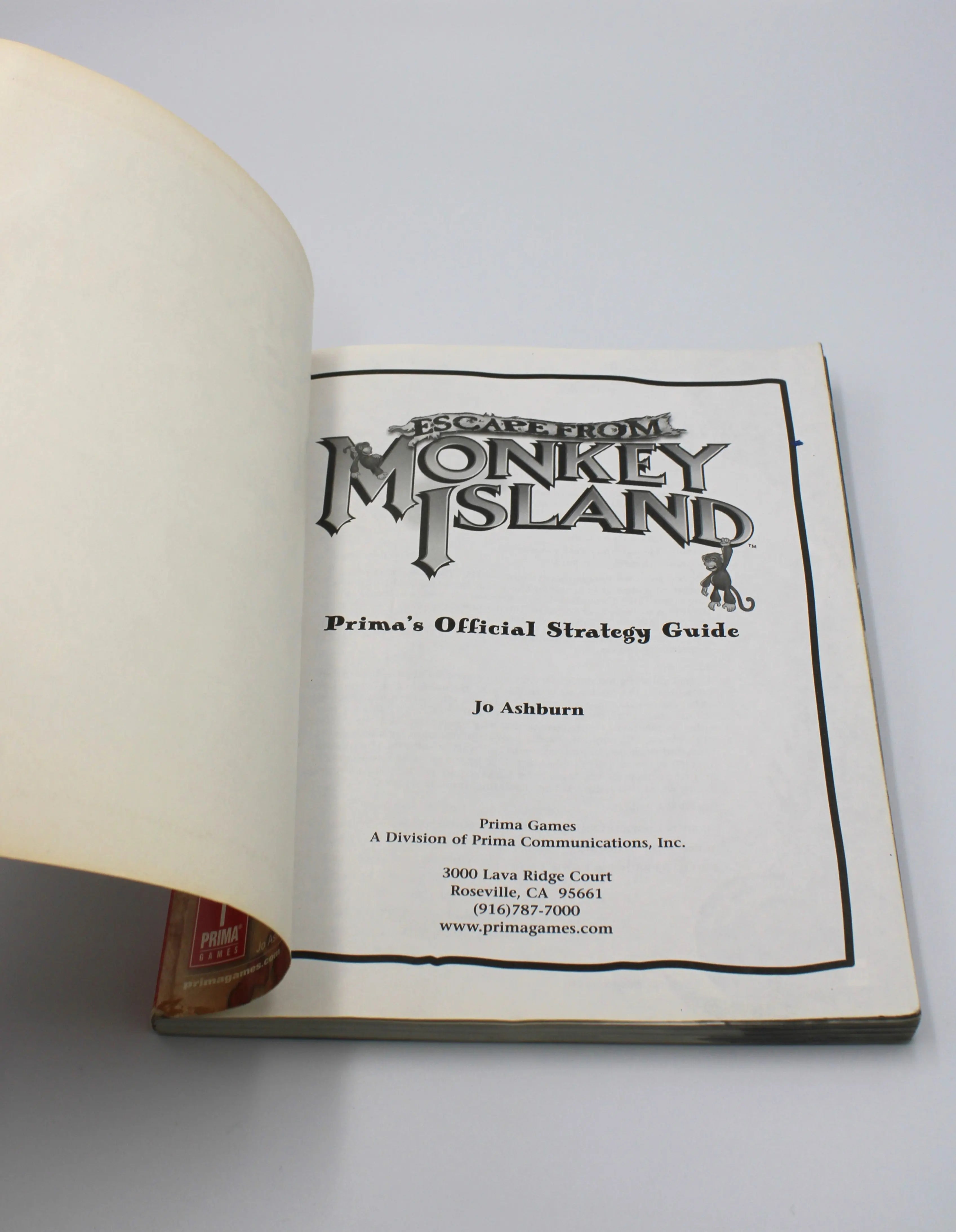 Escape From Monkey Island: Prima's Official Strategy Guide (PC, 2000) LucasArts: Prima's Official Strategy Guide  (PS2, 2000) LucasArts