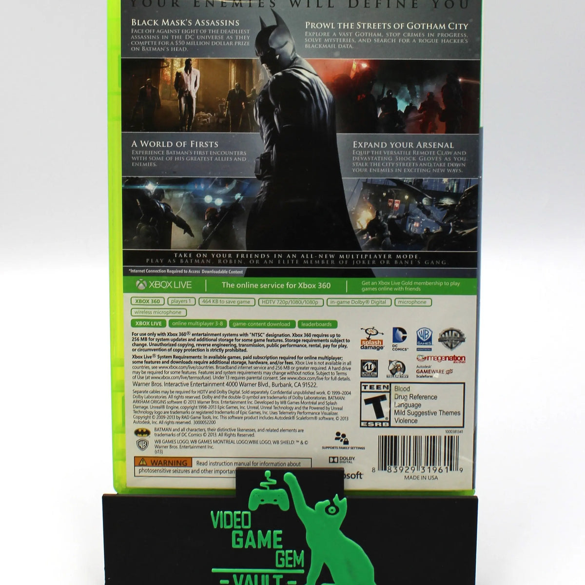 Batman Arkham Origins (Microsoft Xbox 360, 2013) CIB + Manual! [2 ...