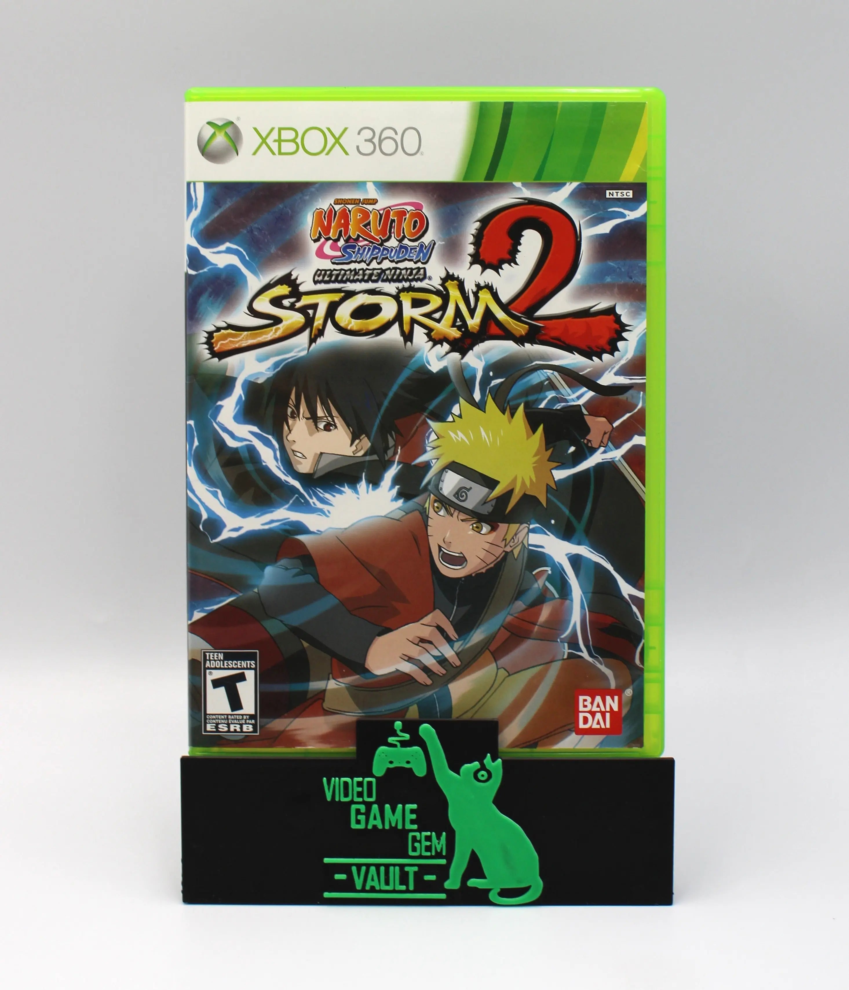 Front cover of Naruto: Rise of a Ninja for Microsoft Xbox 360 NTSC-U game case, showing authentic artwork and condition.