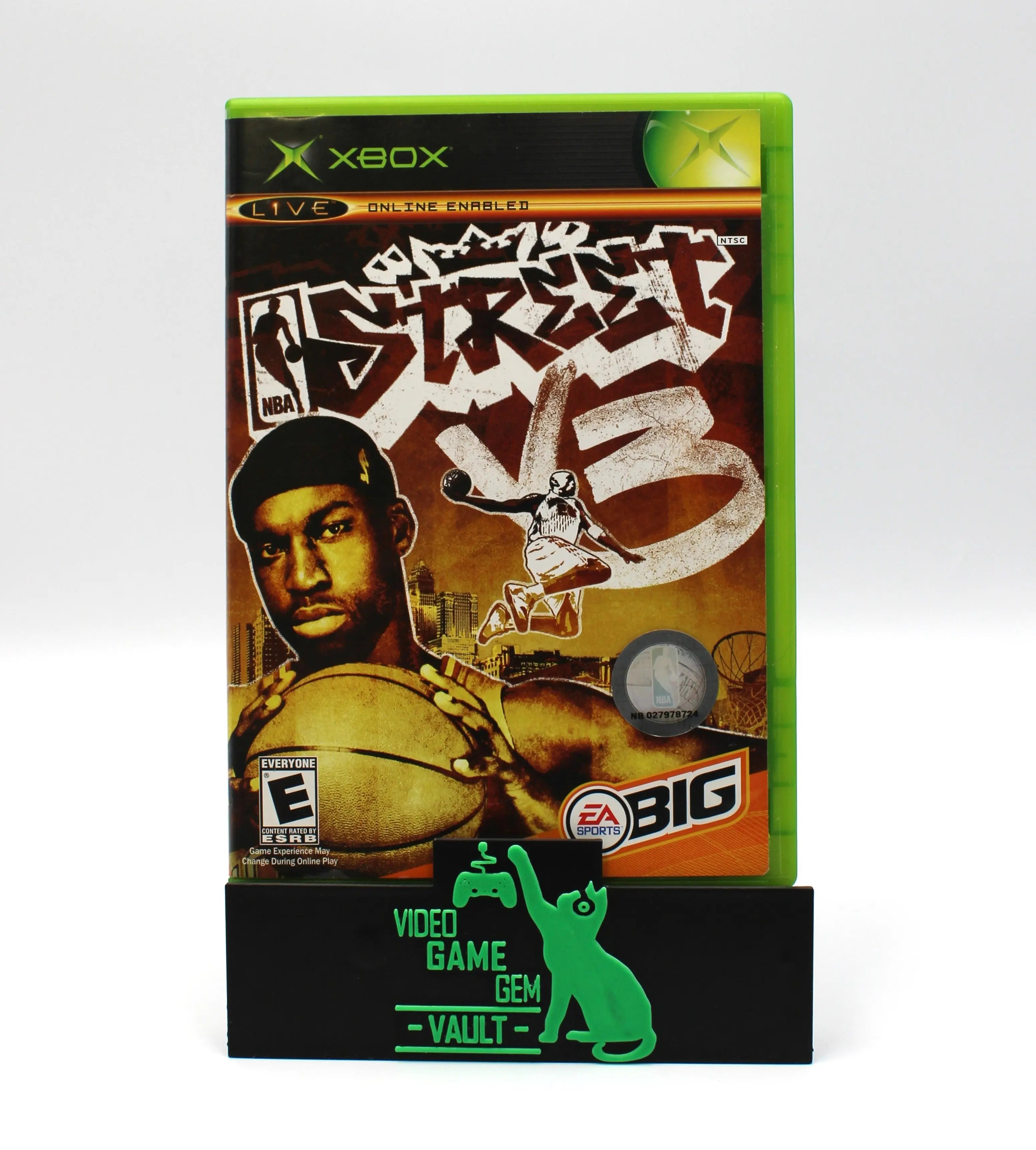Front cover of NBA Street Vol. 3 for Microsoft Xbox Original NTSC-U game case, showing authentic artwork and condition.