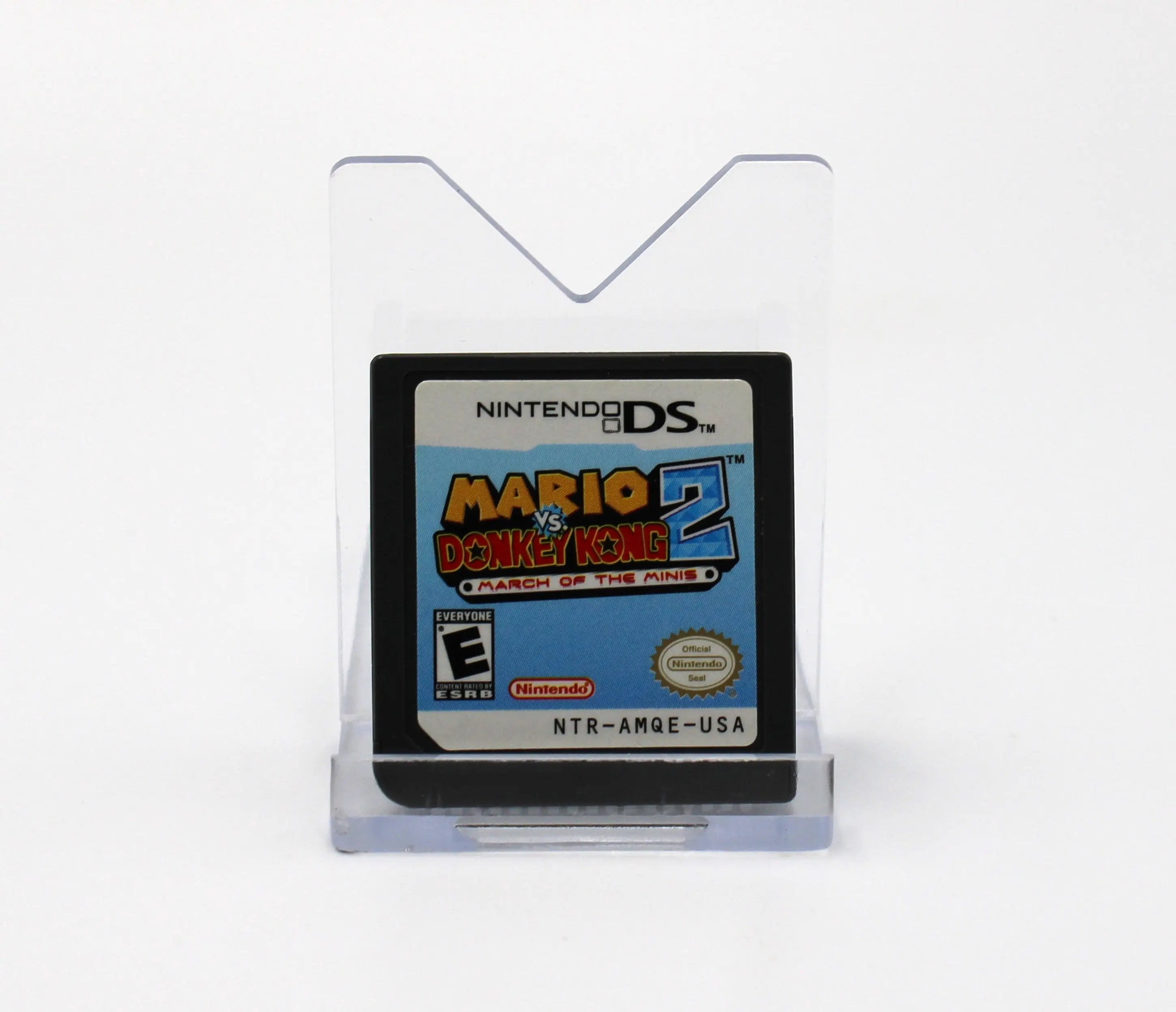 Front cartridge image view of NTSC-U Mario vs. Donkey Kong 2: March of the Minis complete in box for Nintendo DS. (2006) CIB with all Inserts. Showing front game label.