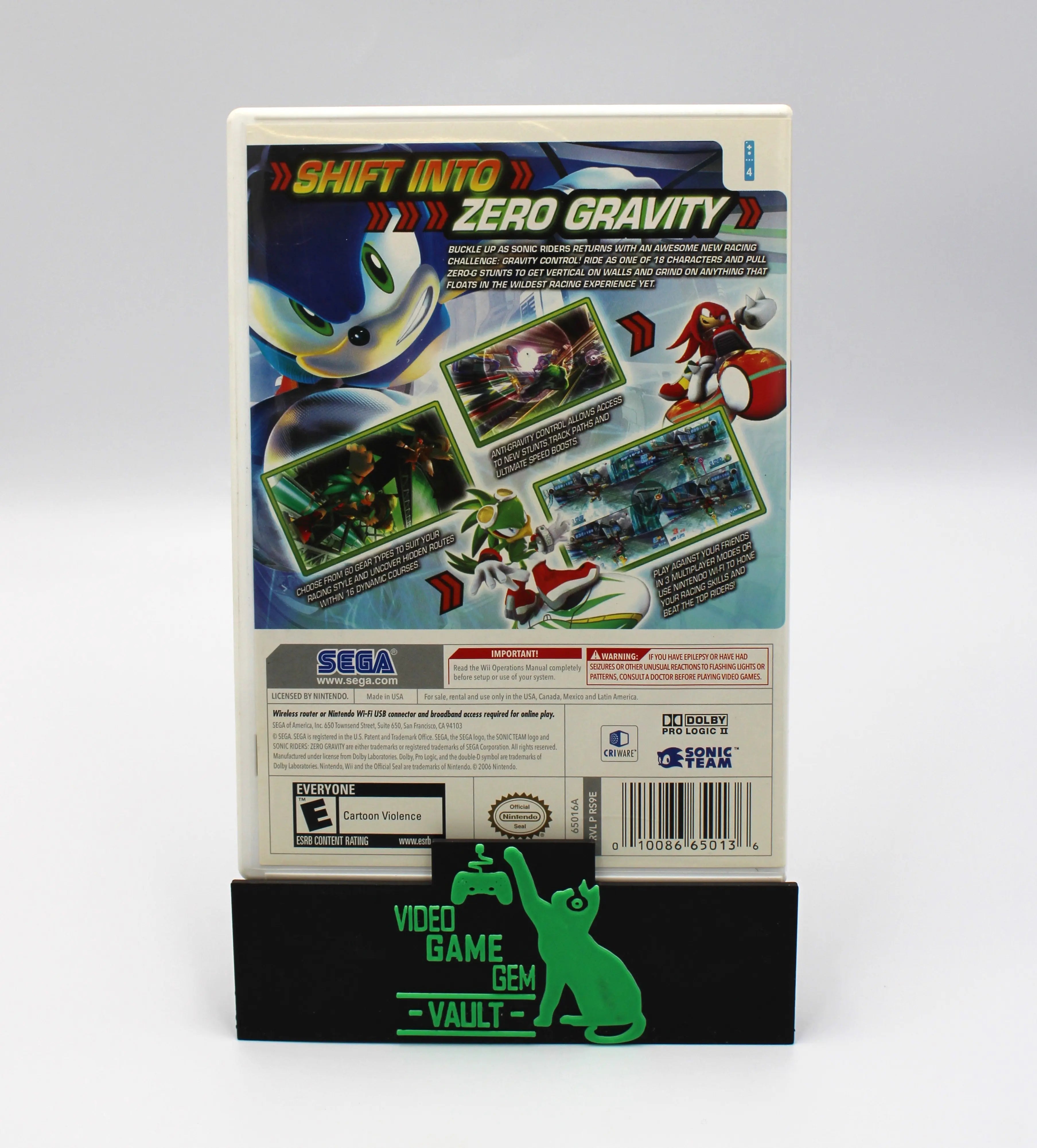 Sonic Riders: Zero Gravity (Nintendo Wii, 2008) CIB + Manual! [Wear]