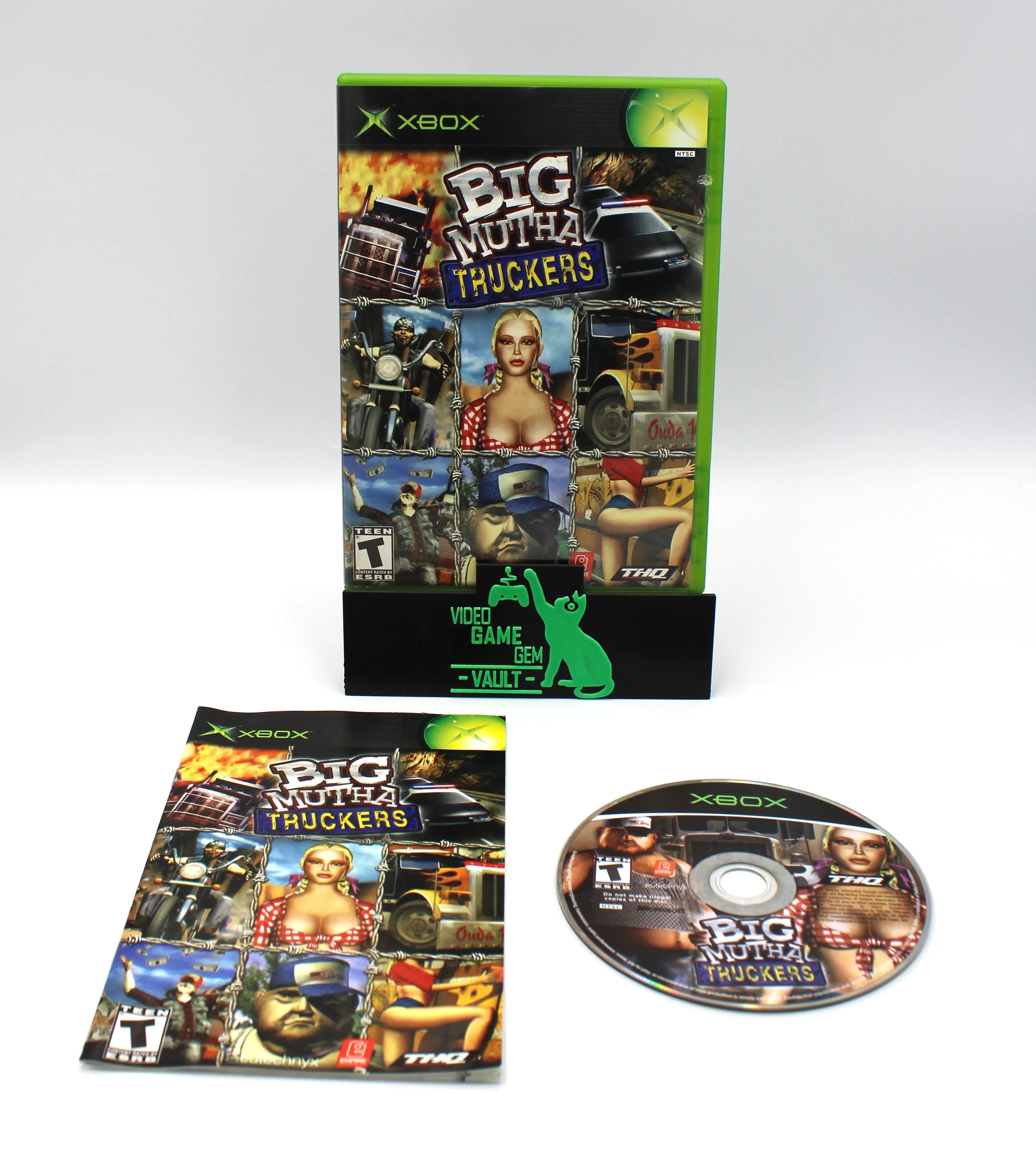Main display of Big Mutha Truckers for Microsoft Xbox Original NTSC-U, showing complete game set with case, manual, and disc.
