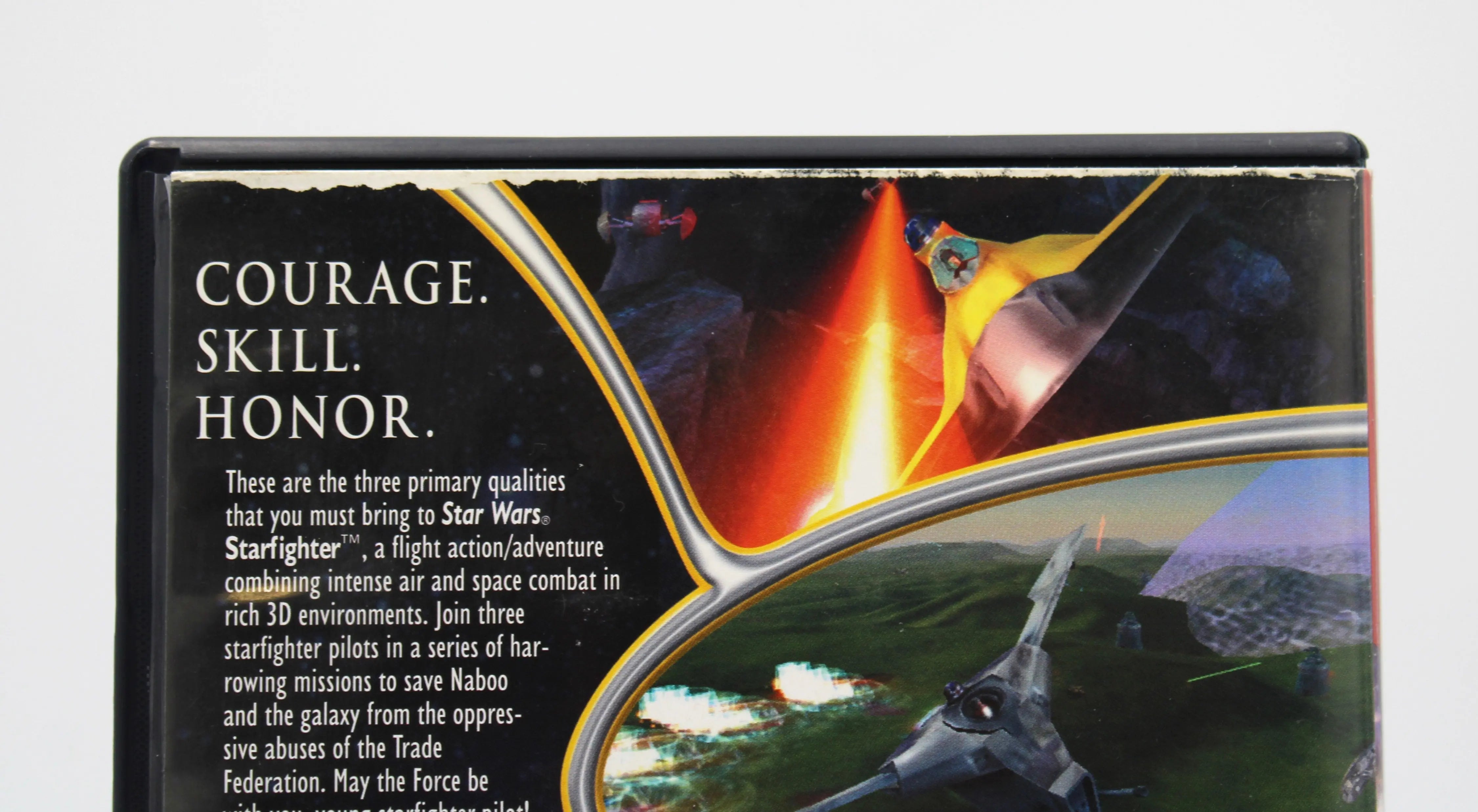 For sale is Star Wars Starfighter for Sony PlayStation 2, PS2. 2002 release. Greatest Hits GH CIB + Manual & Reg Card! See picture of minor cosmetic wear to the top artwork backside.