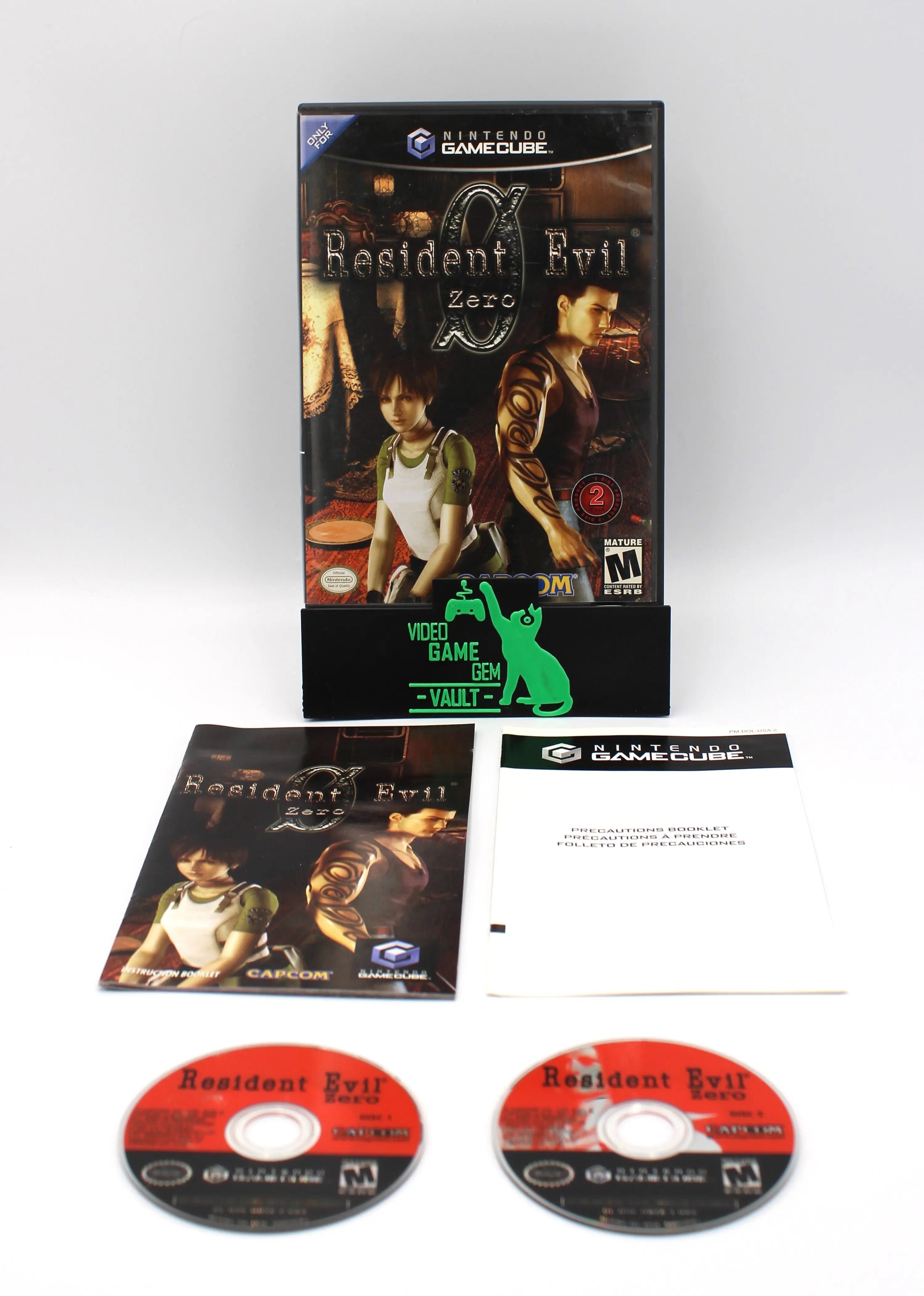 For sale is Resident Evil Zero NTSC-U for Nintendo GameCube. 2 Disc set. CIB complete in box. See picture of cover, case, two authentic game discs, precautions booklet and manual.