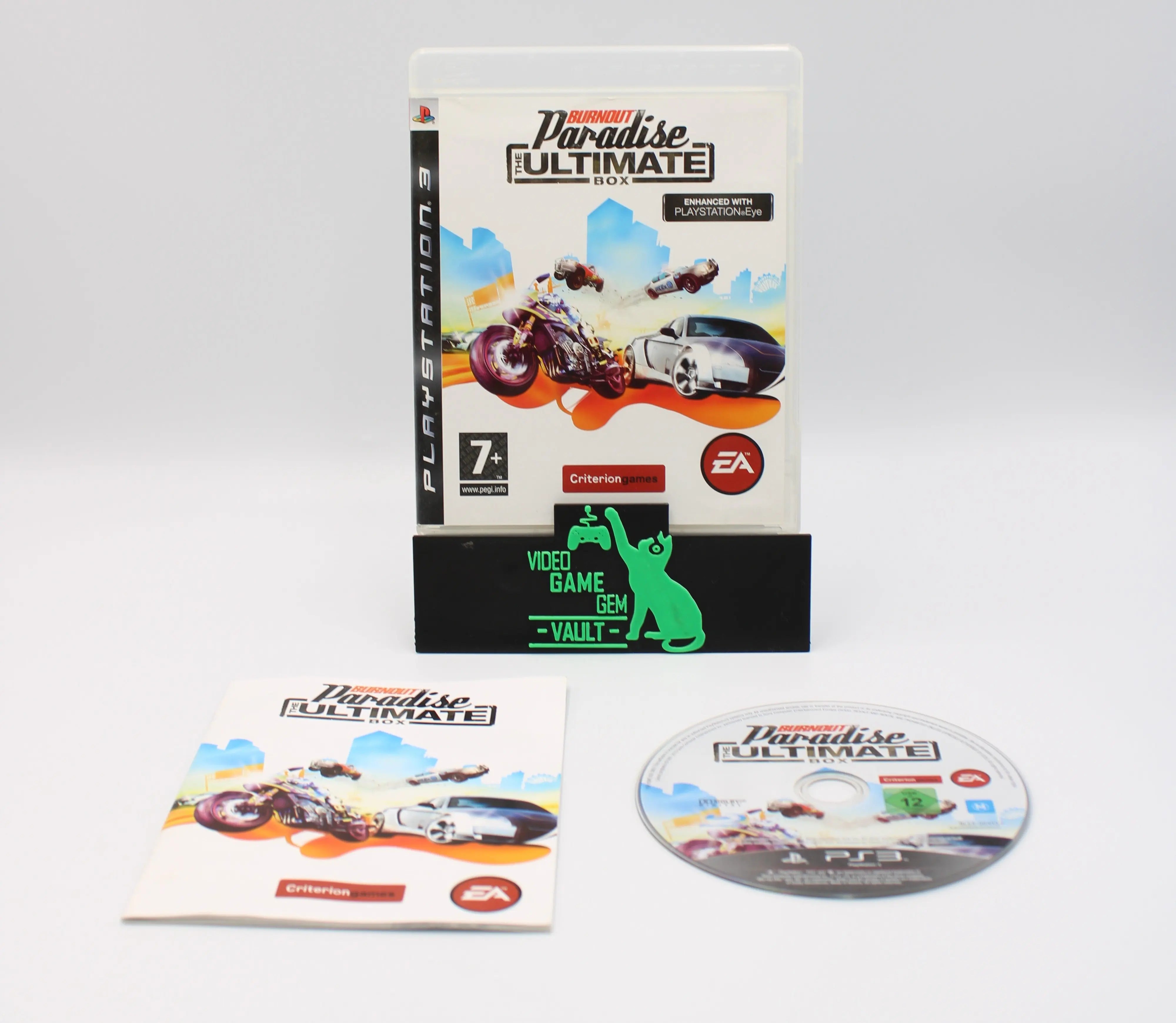Main image of Burnout Paradise: The Ultimate Box for Sony PlayStation 3 PS3 PAL [Region Free] — Complete in Box (CIB). Includes case, disc, and manual shown on a clean background.