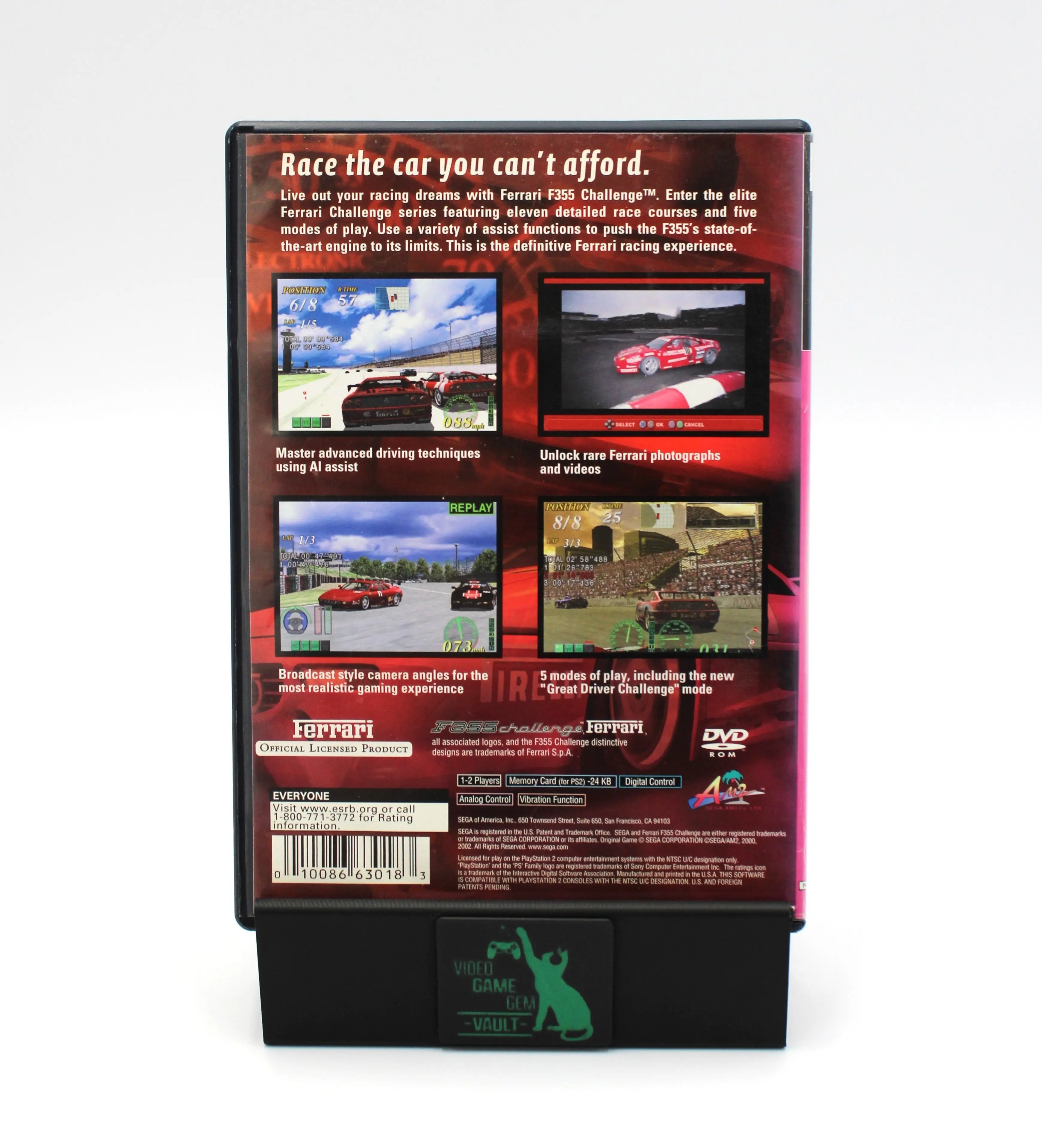 Ferrari F355 Challenge for Sony PlayStation 2 PS2 – CIB with Manual (2001) PlayStation