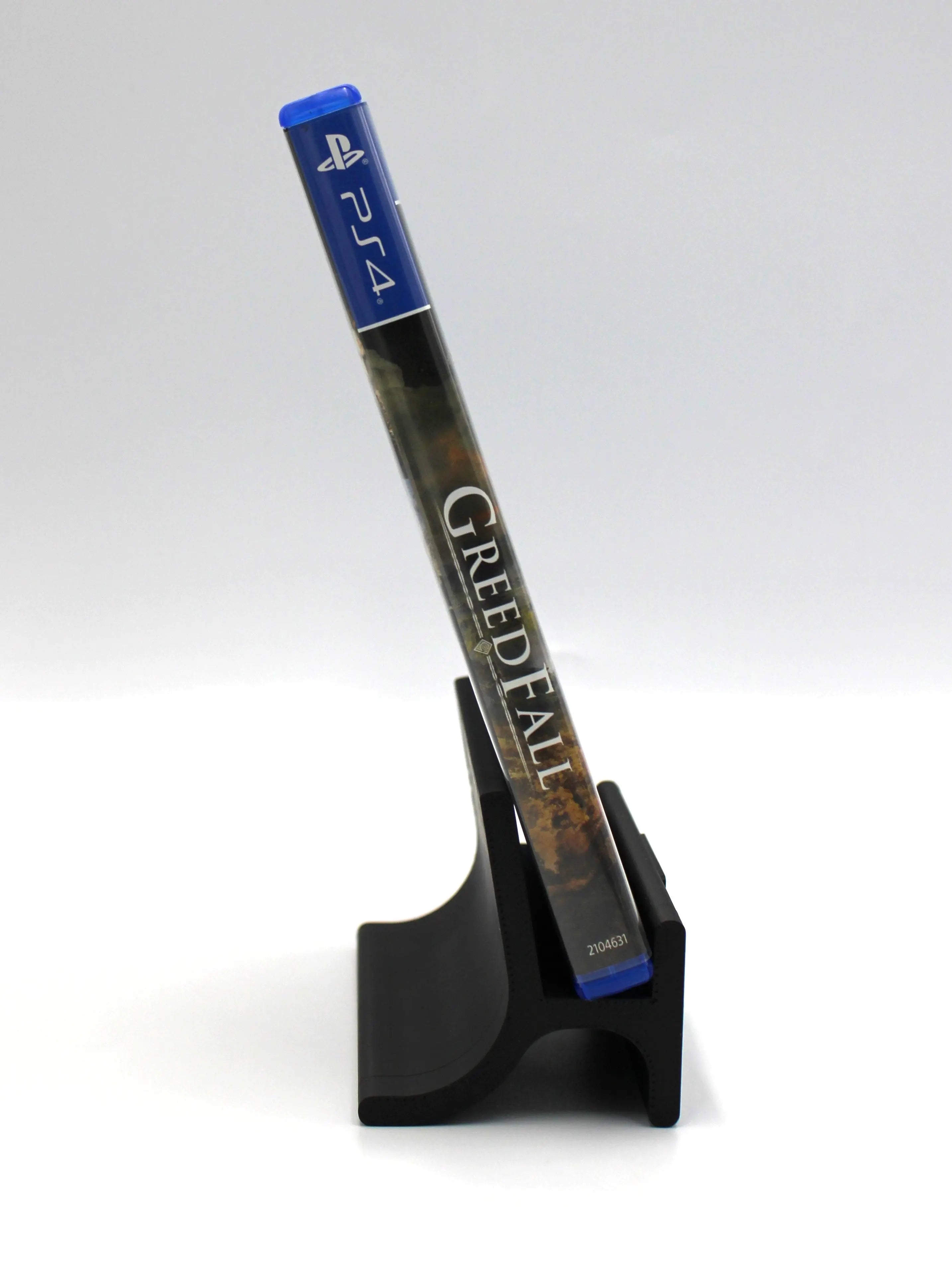 Spine view of Greedfall for Sony PlayStation 4 PS4 (2019) NTSC‑U, showing the title and publisher logos along the case edge.