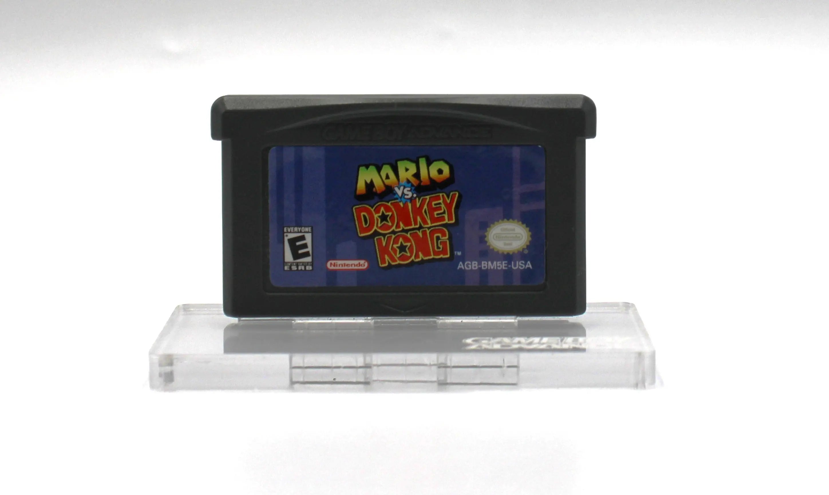 Front shell view of Mario vs. Donkey Kong for Nintendo Game Boy Advance GBA – Authentic Game Cartridge (2004) NTSC-U, showing label condition and authentic molding details.