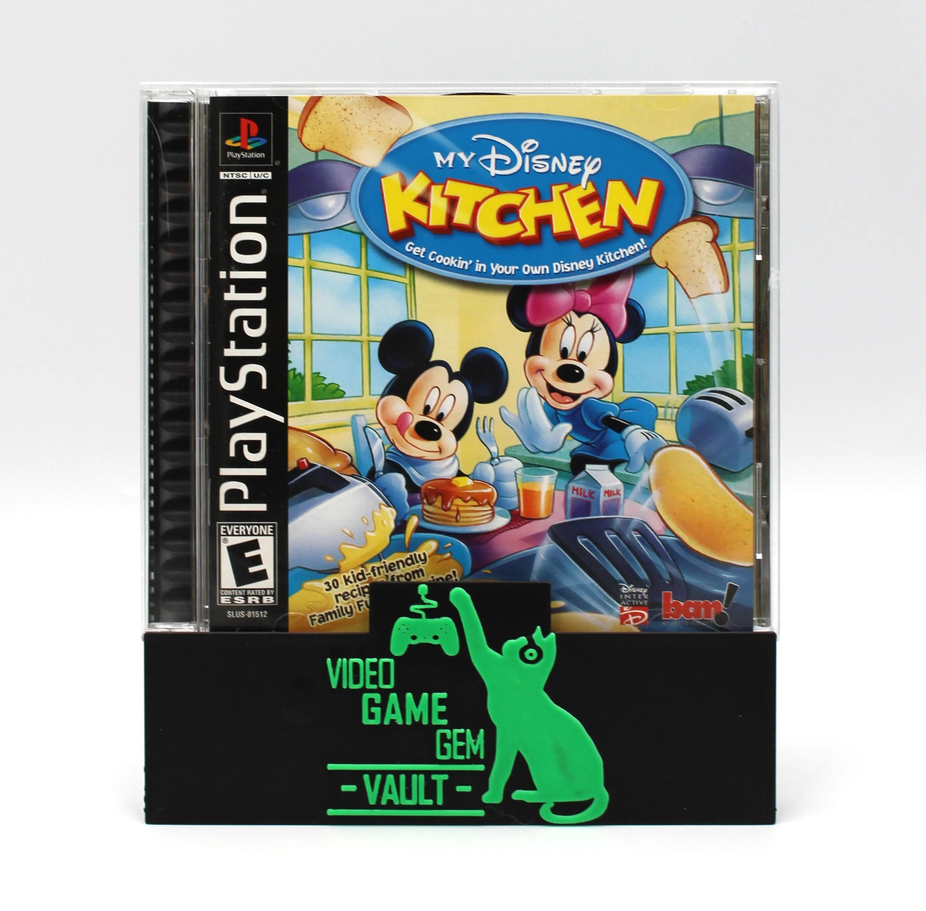 Front cover image of My Disney Kitchen for Sony PlayStation 1 PS1 (2002), Black Label NTSC-U edition.
