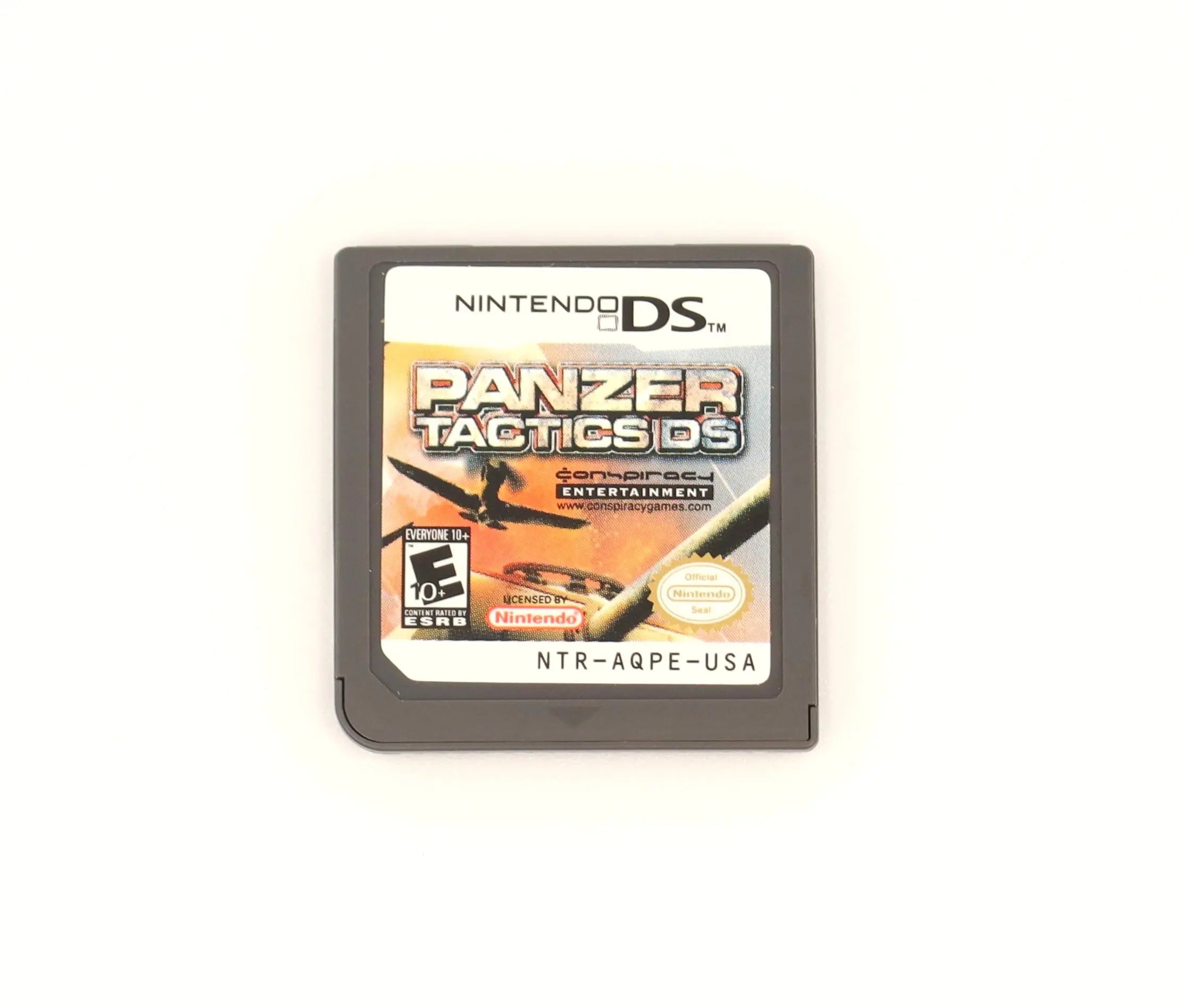 Front label view of Panzer Tactics DS for Nintendo DS, authentic NTSC-U game cartridge.