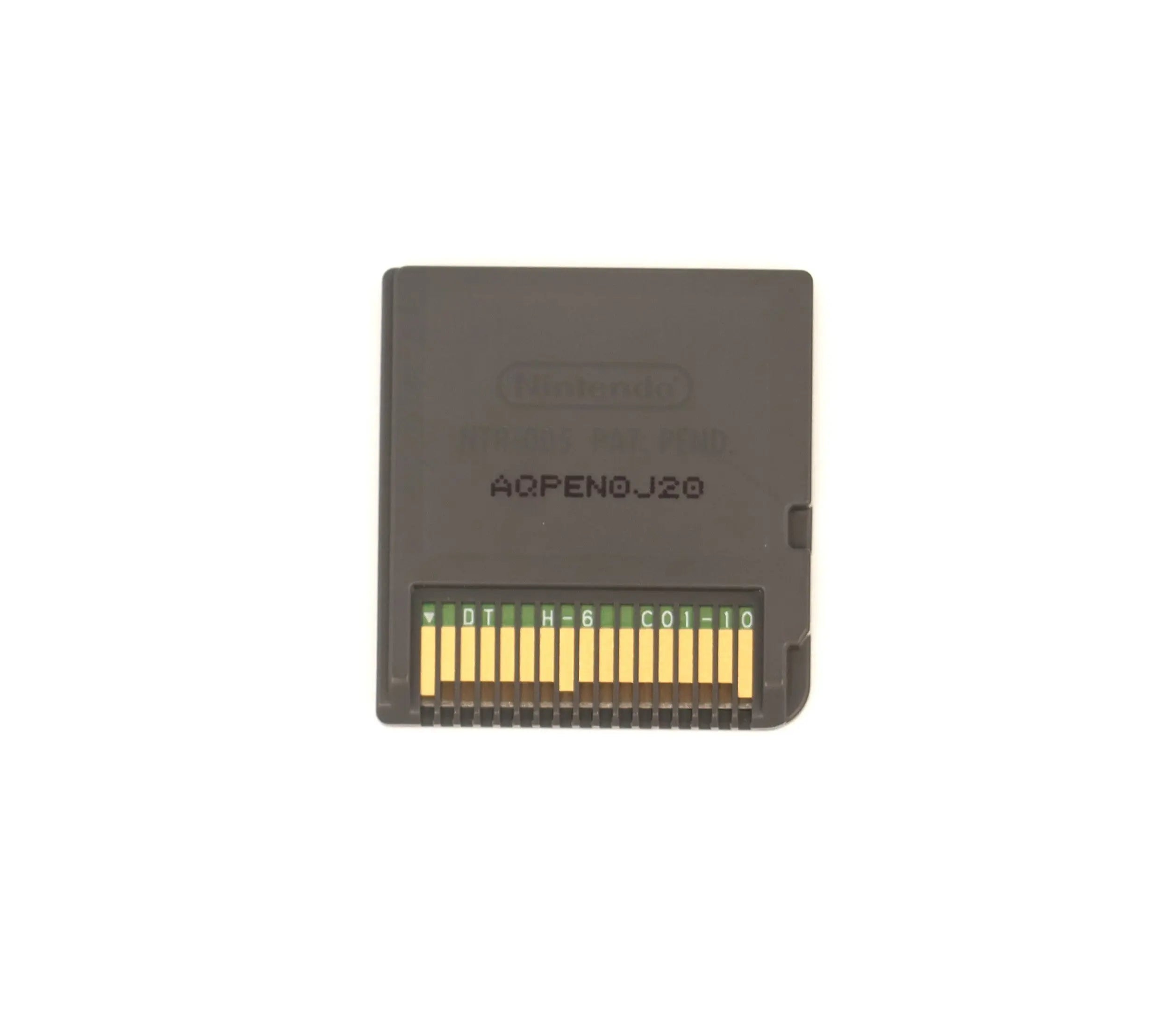 Back view of Panzer Tactics DS Nintendo DS cartridge, authentic NTSC-U showing Nintendo markings and clean pins.