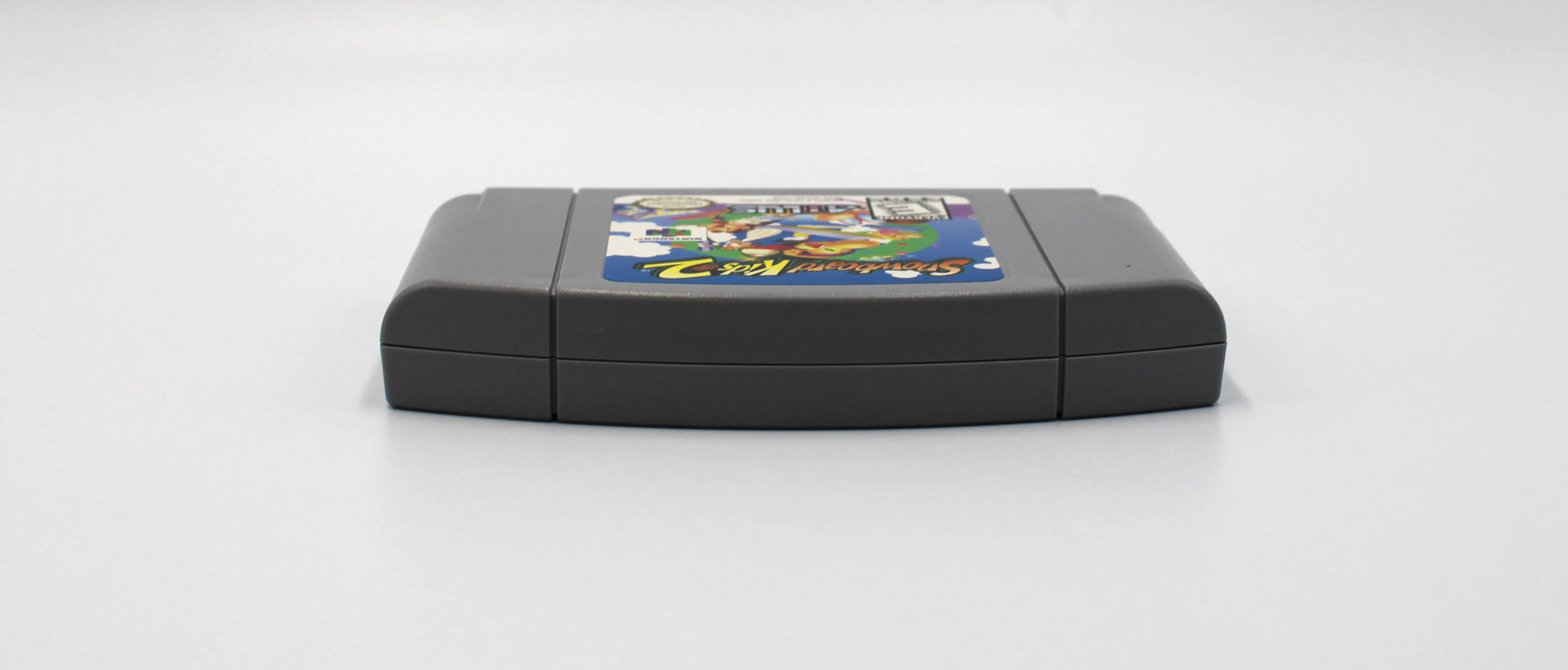 Shop online for authentic NTSC copy of Snowboard Kids 2 for the Nintendo 64, N64.  Michigan based. Refurbished. See picture of top of cartridge.