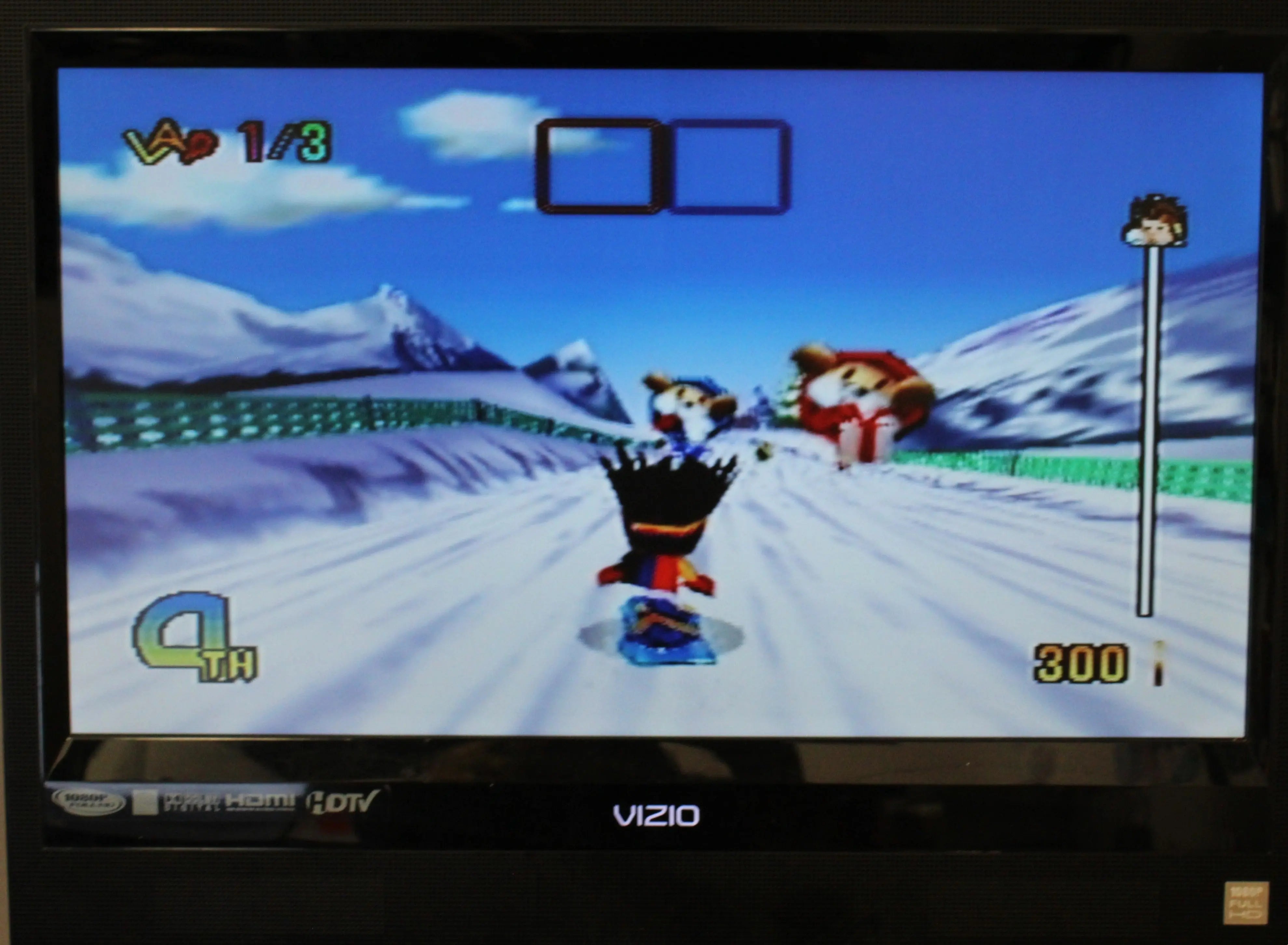 Shop online for authentic NTSC copy of Snowboard Kids 2 for the Nintendo 64, N64.  Michigan based. Refurbished. See picture of TV tested gameplay snowboarding.