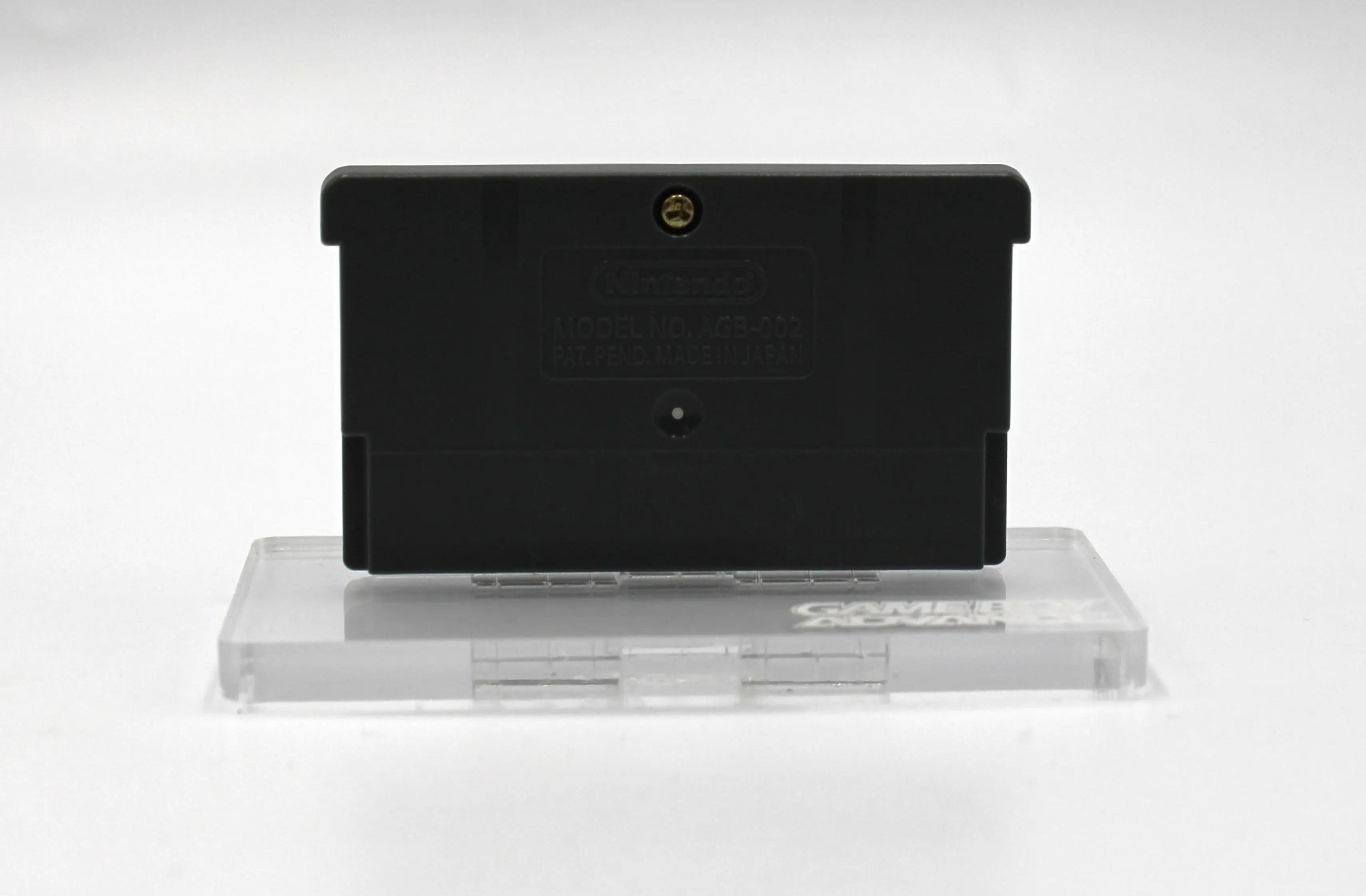 Back shell view of Sonic Advance 2 for Nintendo Game Boy Advance GBA – Authentic Game Cartridge (2002) NTSC-U, showing authentic Nintendo stamping and screw position.