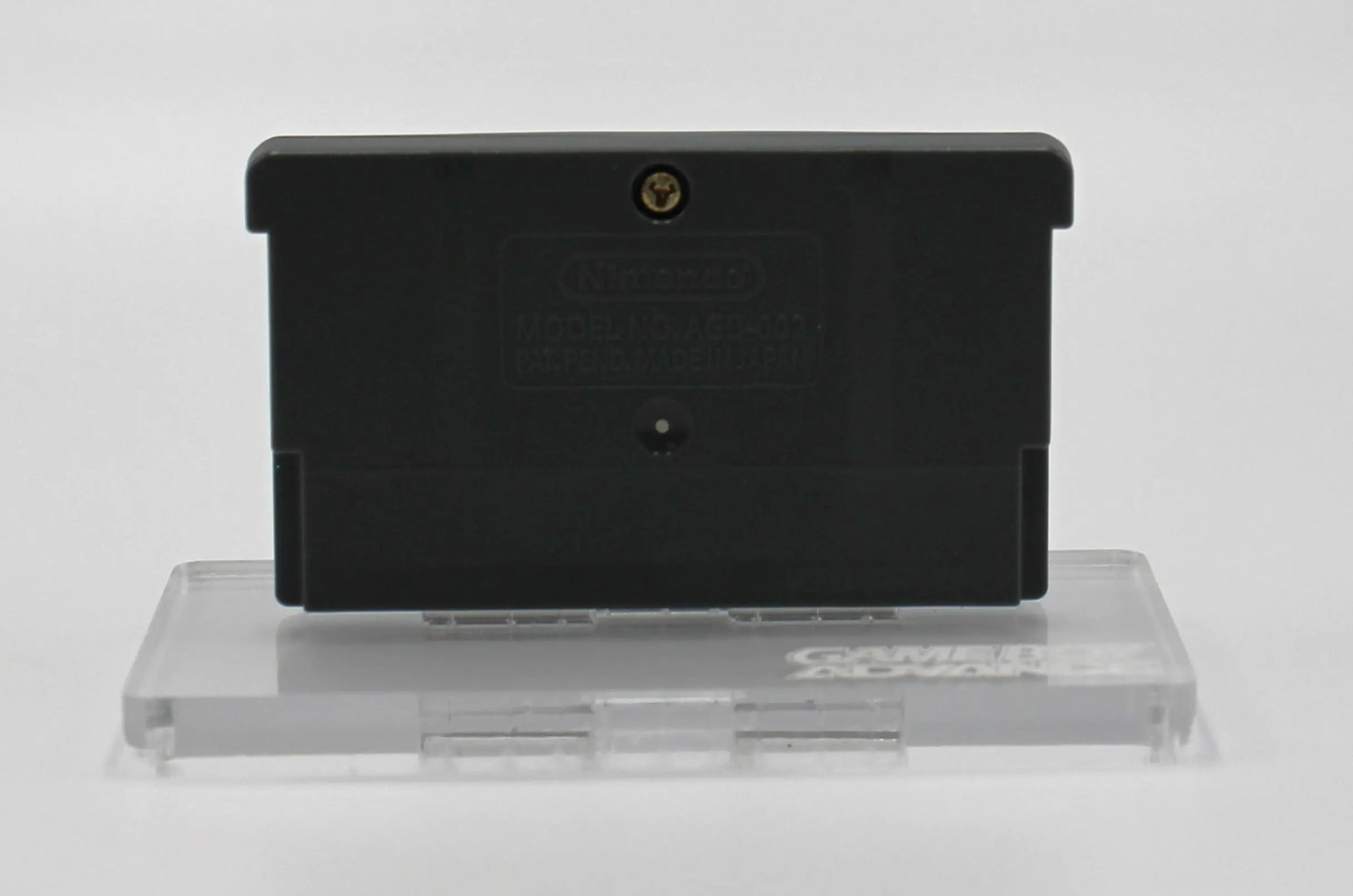 Back shell view of Star Wars: Flight of the Falcon for Nintendo Game Boy Advance GBA – Authentic Game Cartridge (2003) NTSC‑U, showing engraved Nintendo stamping and the security screw position.