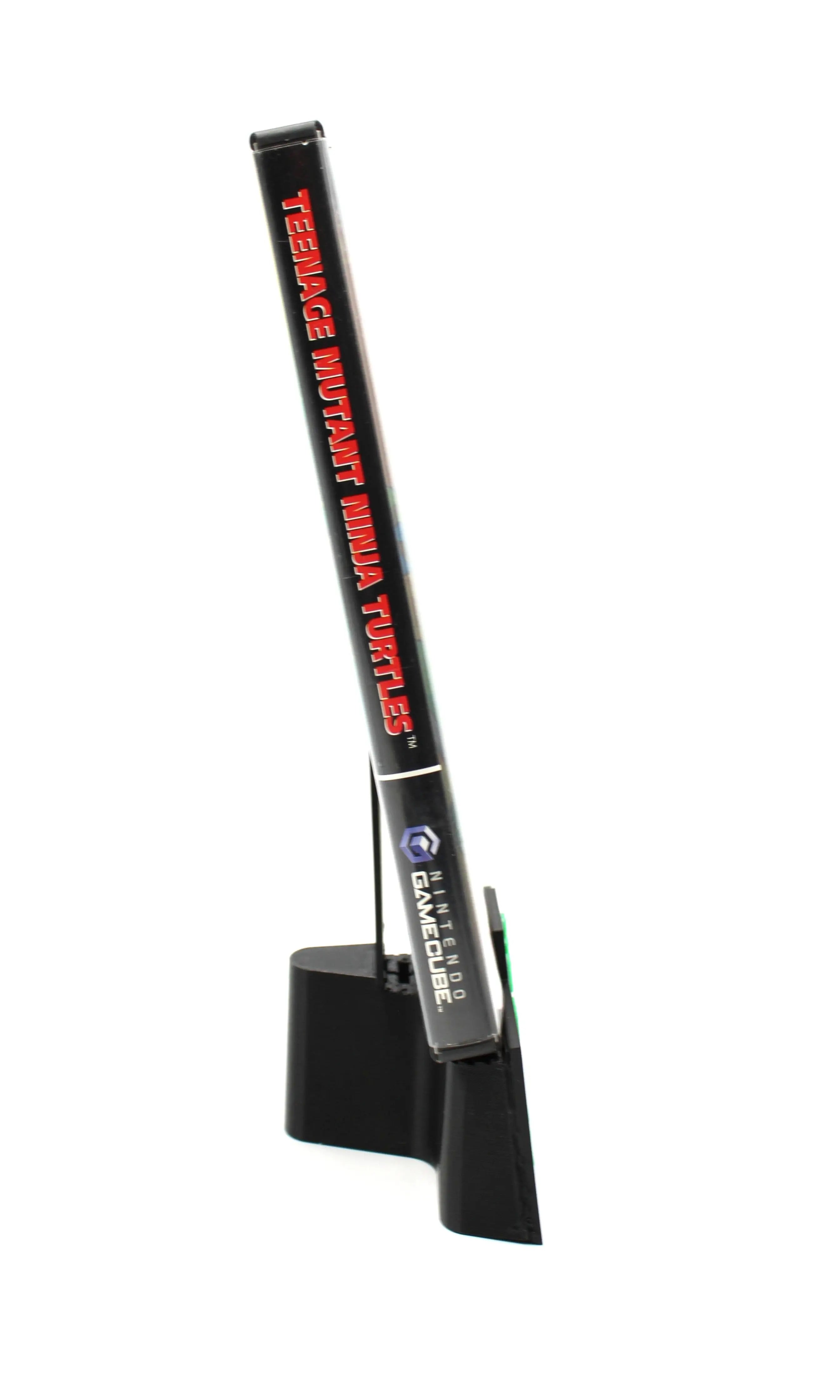 Spine of the Teenage Mutant Ninja Turtles for Nintendo GameCube case, showing the title text oriented vertically along with the GameCube logo.