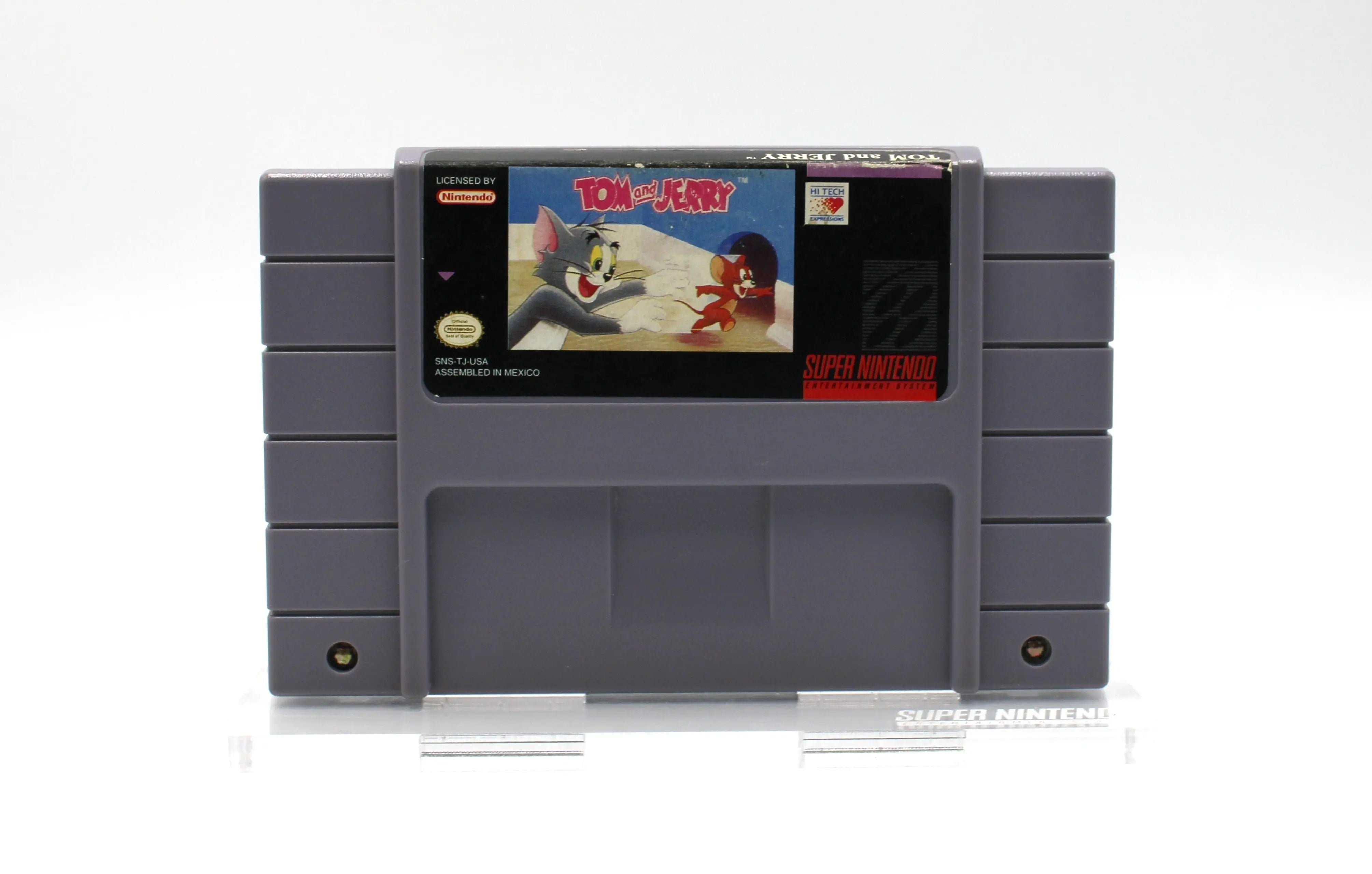 Front of Tom and Jerry for Super Nintendo SNES (1993) NTSC-U, showing full label and artwork