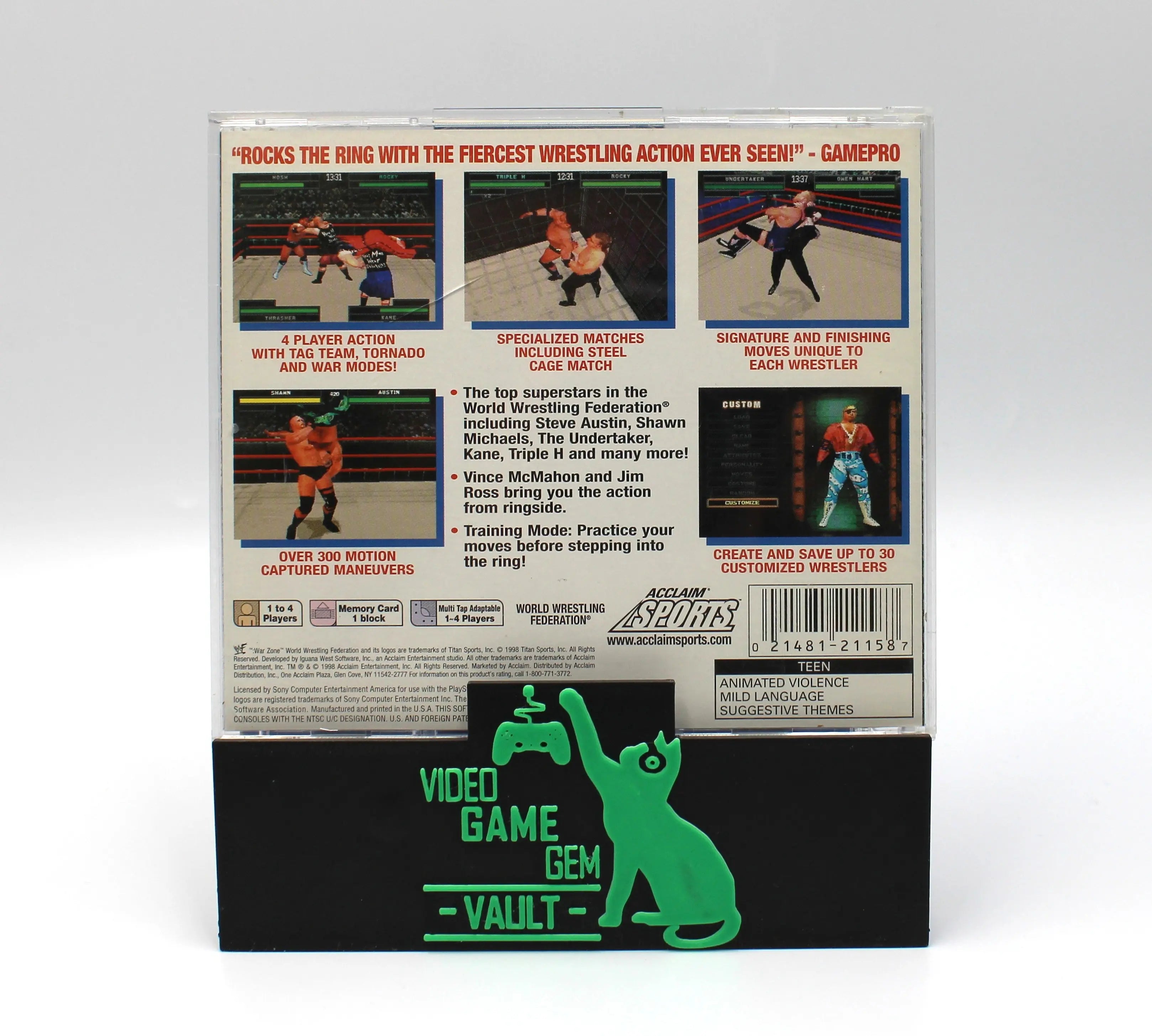 WWF War Zone (Sony PlayStation 1, PS1, 1998) CIB + Reg Card