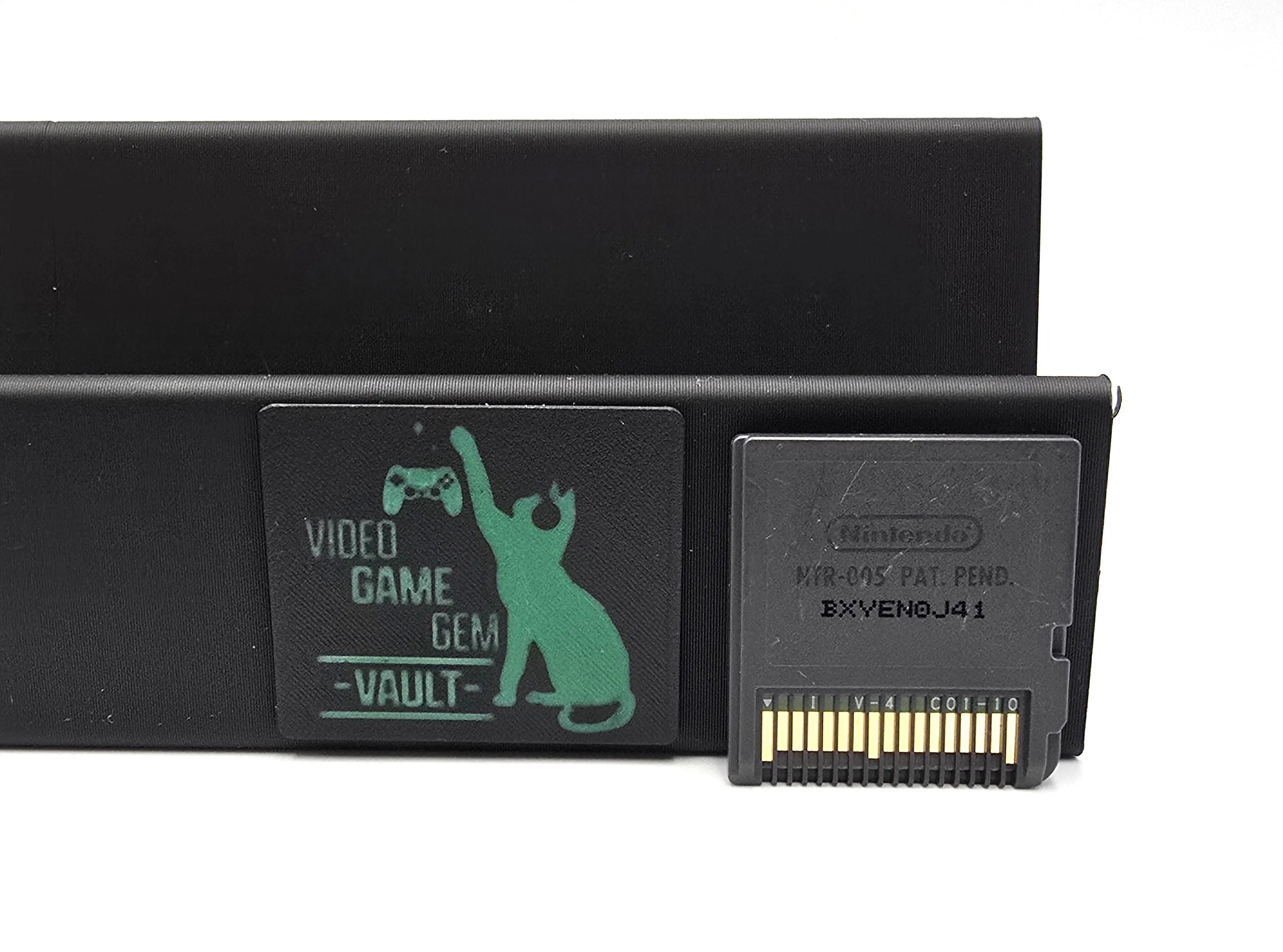 Back view of authentic X-Men: Destiny Nintendo DS game cartridge – NTSC-U (2011), showing official Nintendo branding and connector pins in clean condition. The authentic cartridge shows signs of use and age such as scuffs and scratches.